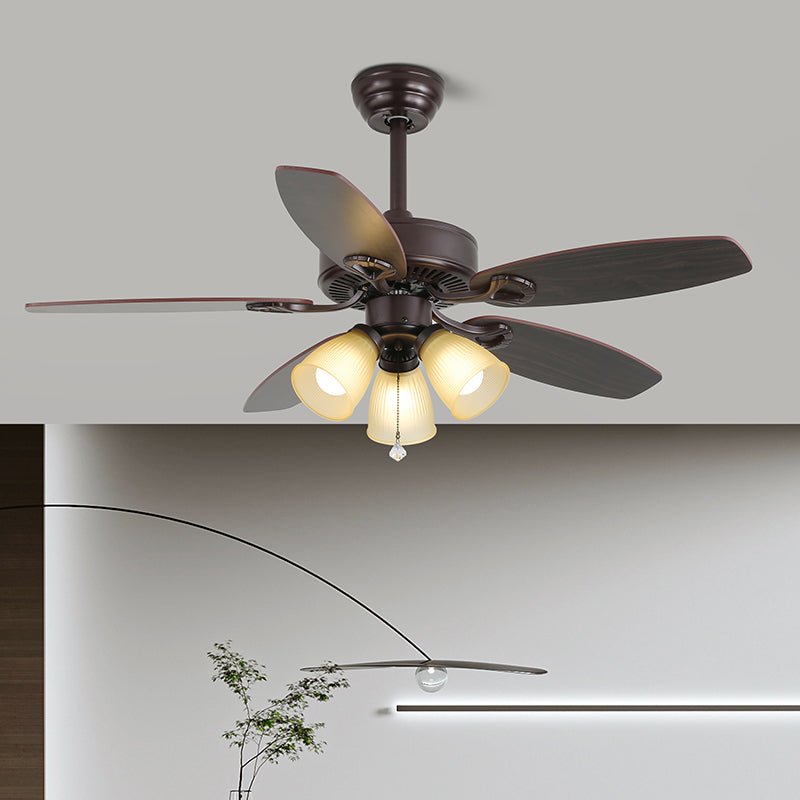 Elora Vintage Deckenventilatorleuchte, Modell K, Durchmesser 107cm