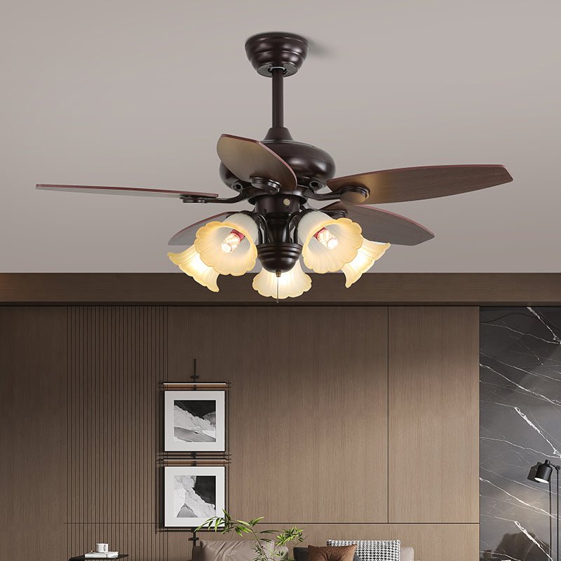 Elora Vintage Deckenventilatorleuchte, Modell B, Durchmesser 107cm
