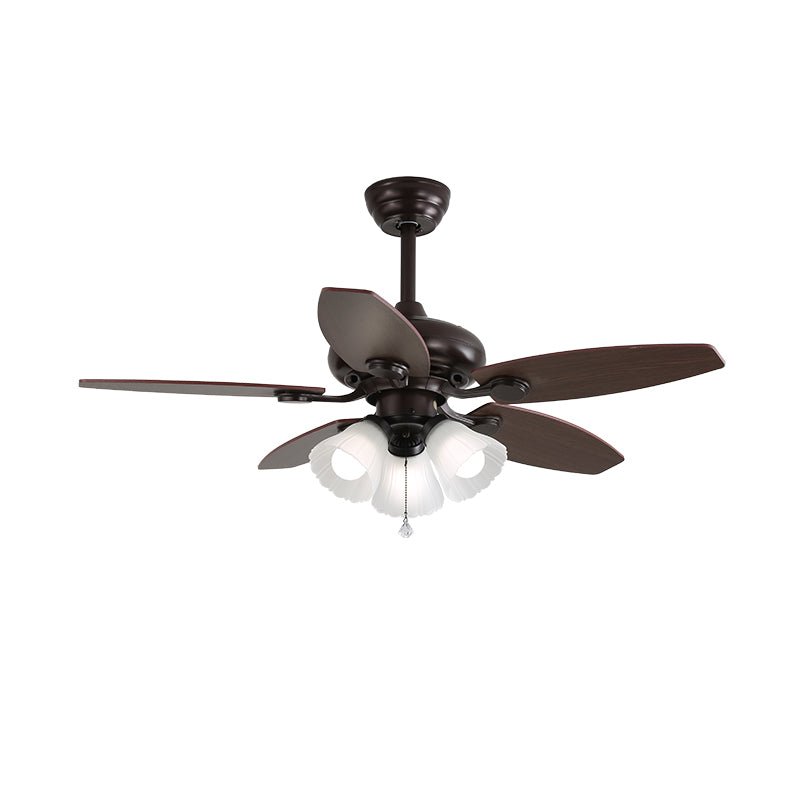 Elora Vintage Deckenventilatorleuchte in Schwarz