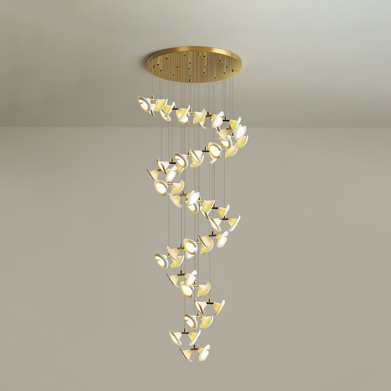 Ernoreth Art-Deco-Keramik-Kronleuchter-Letslighting