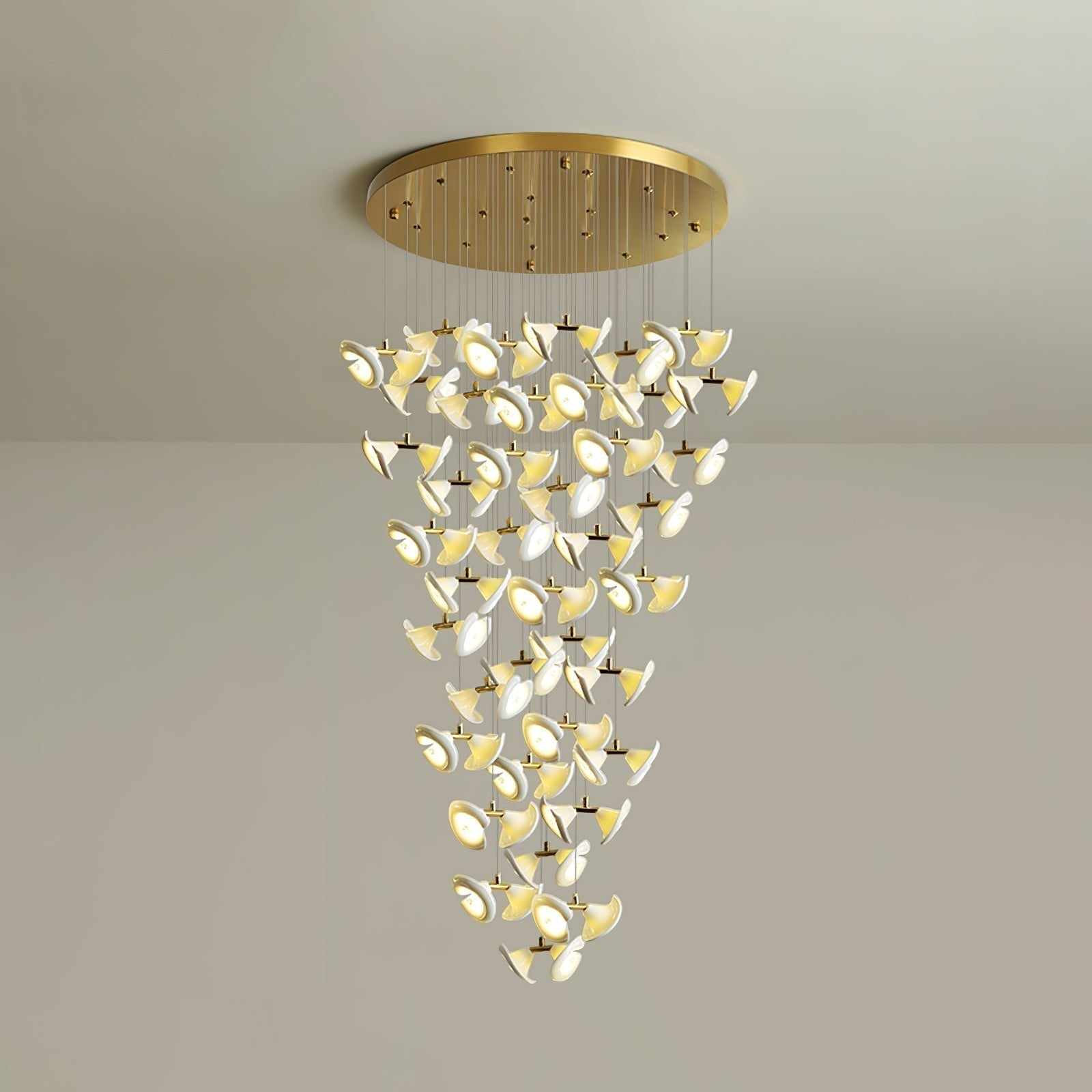 Ernoreth Art-Deco-Keramik-Kronleuchter-Letslighting