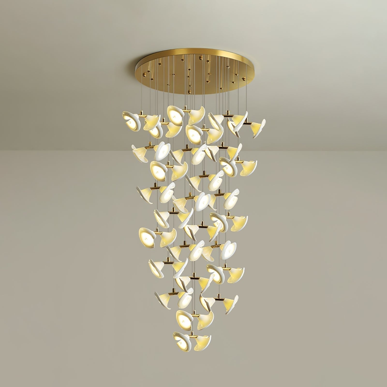Ernoreth Art-Deco-Keramik-Kronleuchter-Letslighting