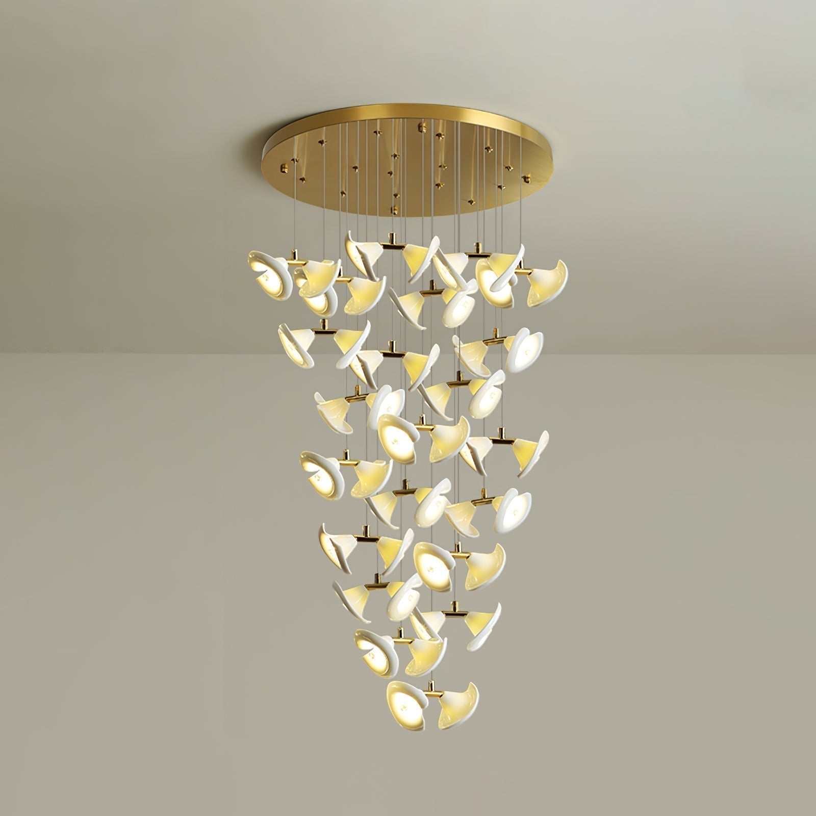 Ernoreth Art-Deco-Keramik-Kronleuchter-Letslighting