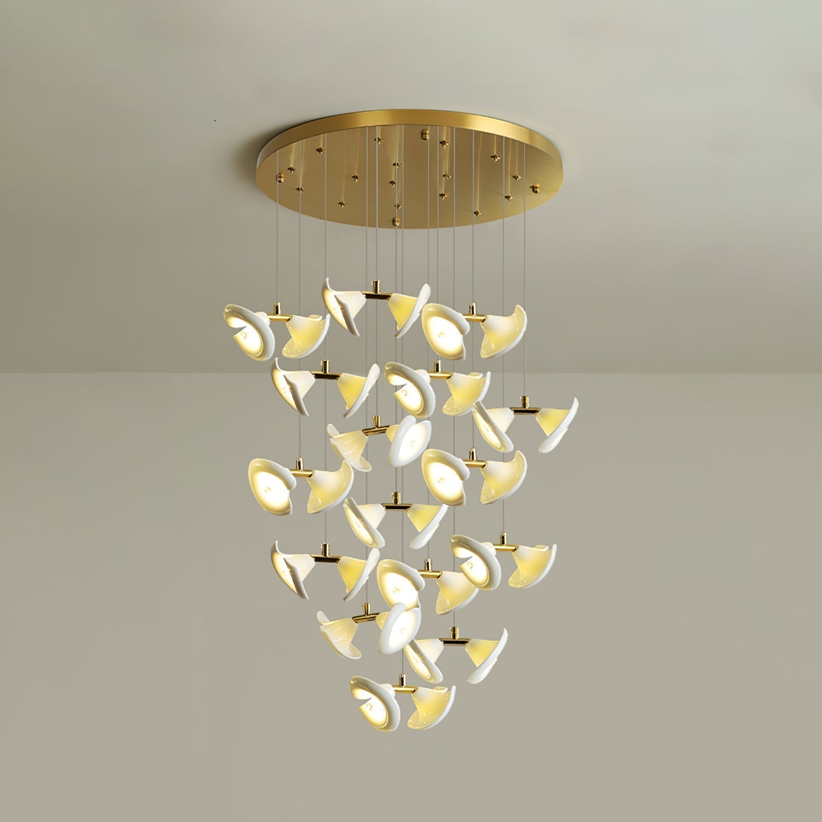 Ernoreth Art-Deco-Keramik-Kronleuchter-Letslighting