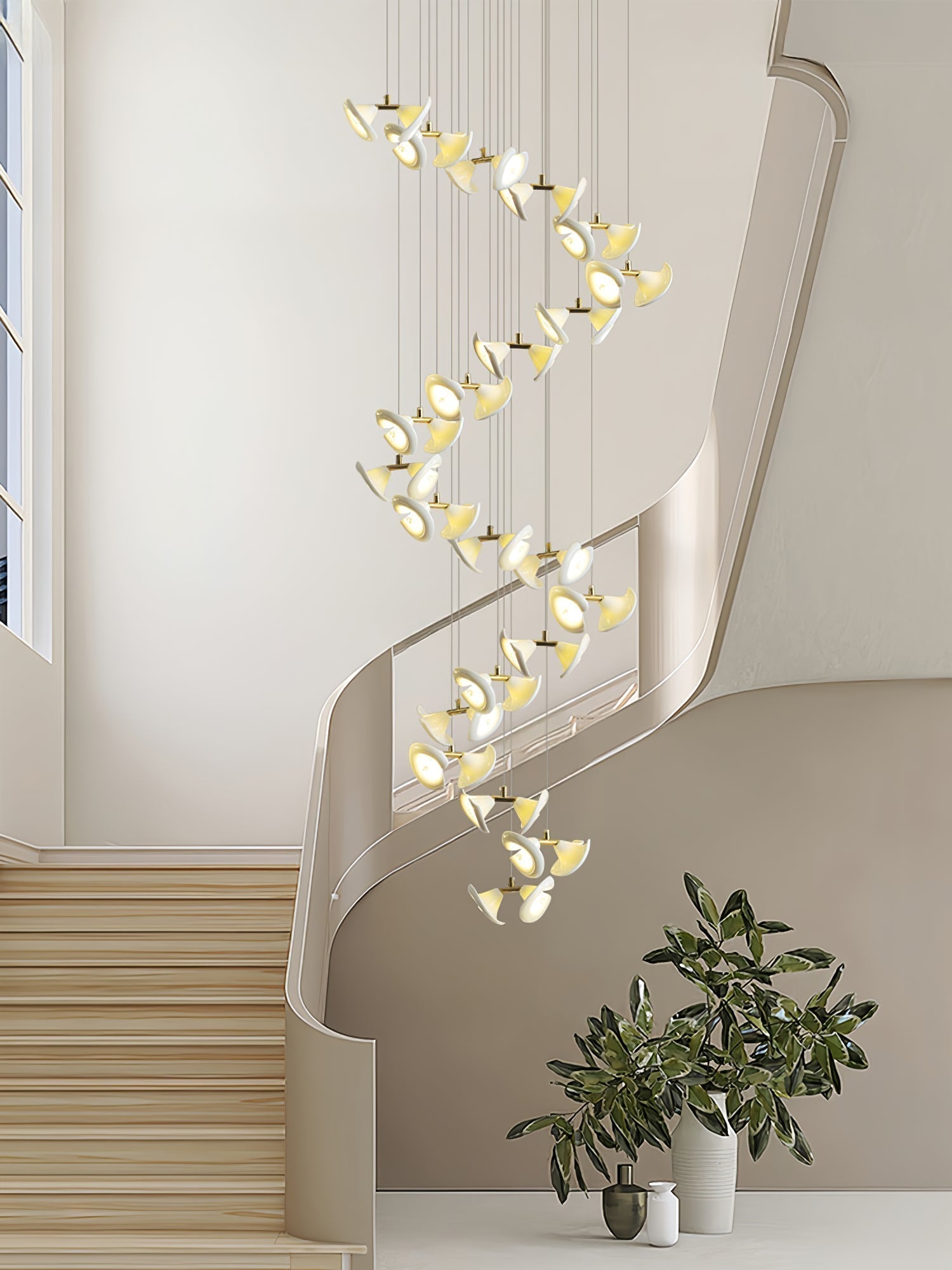 Ernoreth Art-Deco-Keramik-Kronleuchter-Letslighting