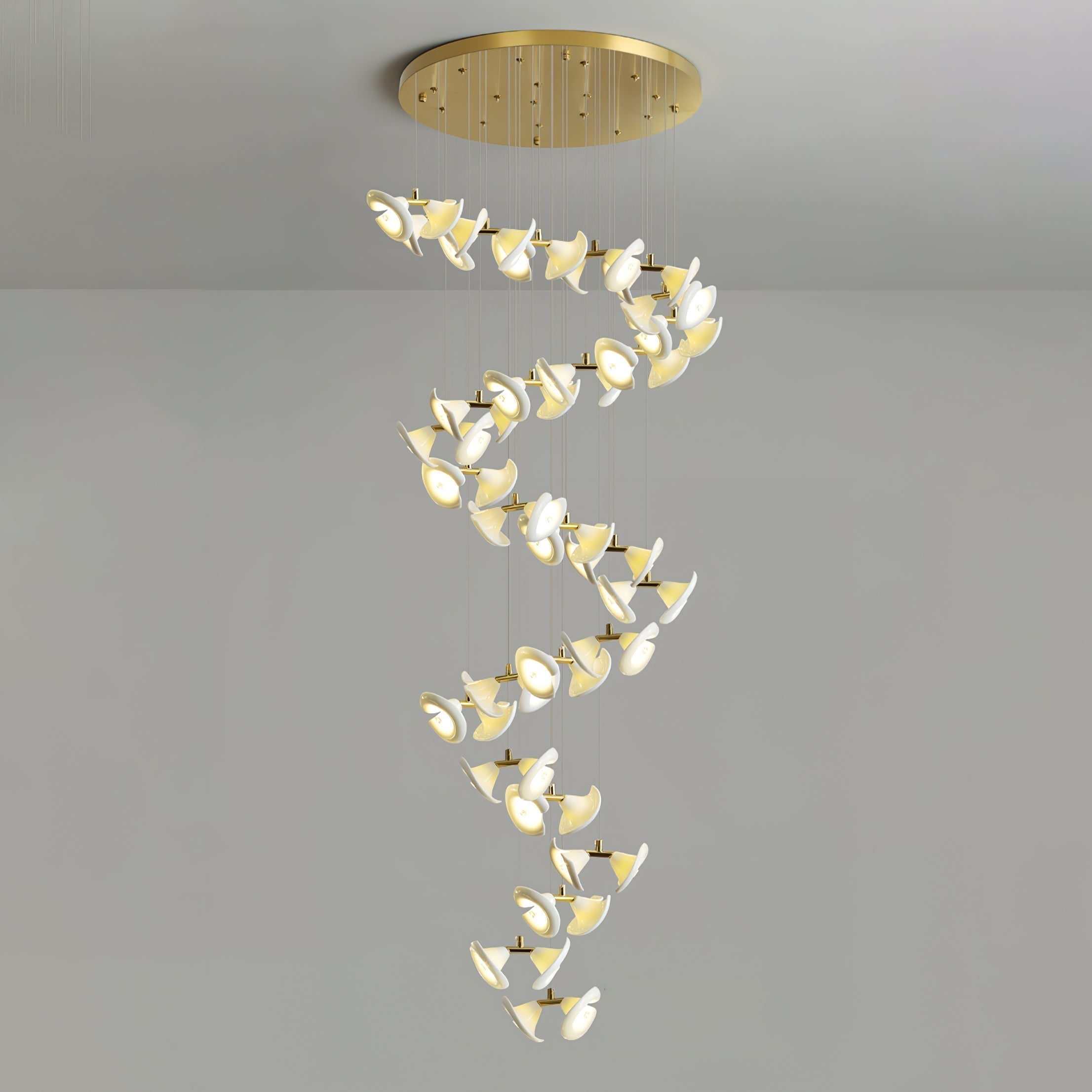 Ernoreth Art-Deco-Keramik-Kronleuchter-Letslighting