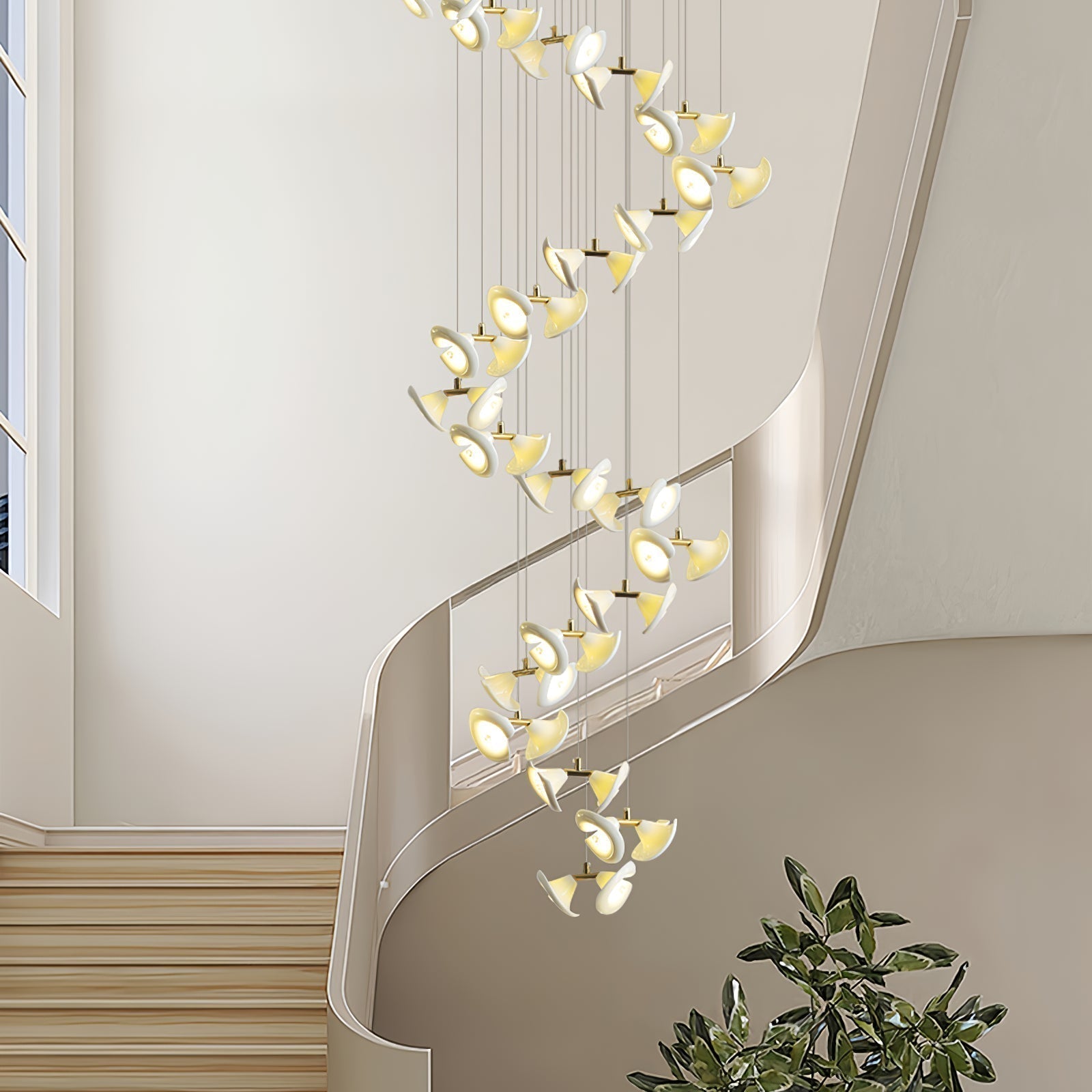 Ernoreth Art-Deco-Keramik-Kronleuchter-Letslighting