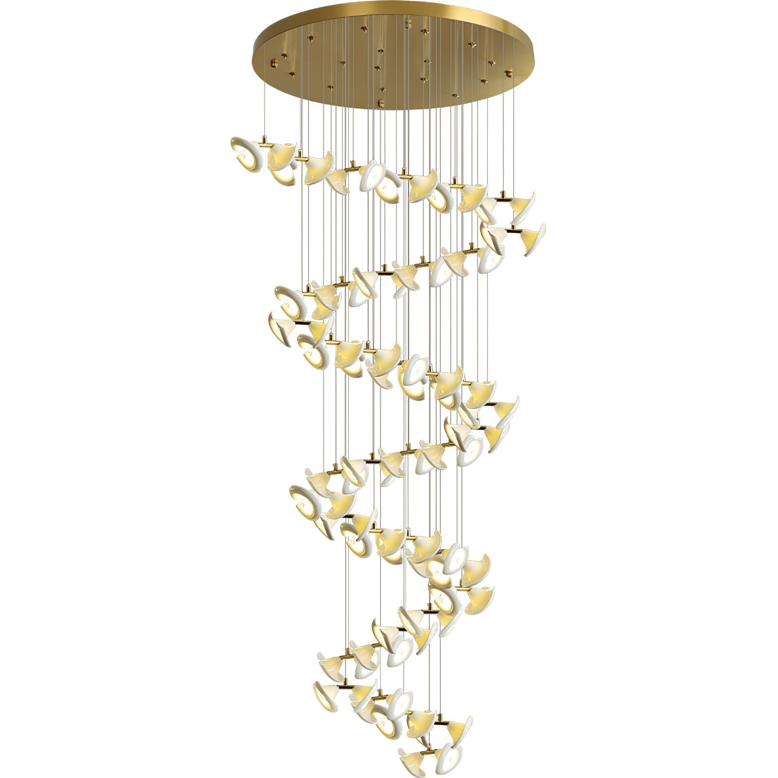 Ernoreth Art-Deco-Keramik-Kronleuchter-Letslighting