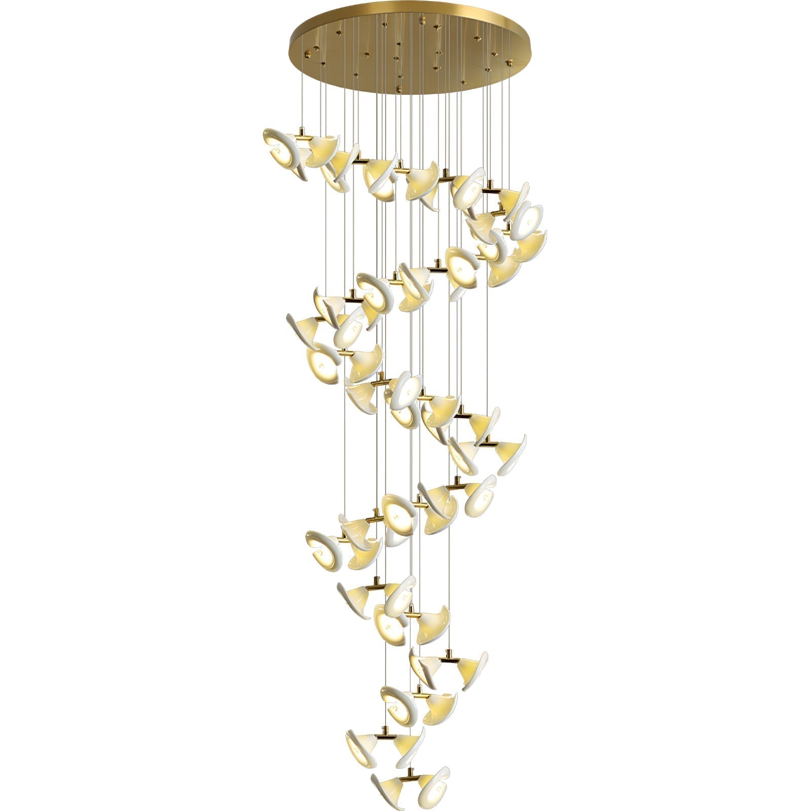 Ernoreth Art-Deco-Keramik-Kronleuchter-Letslighting