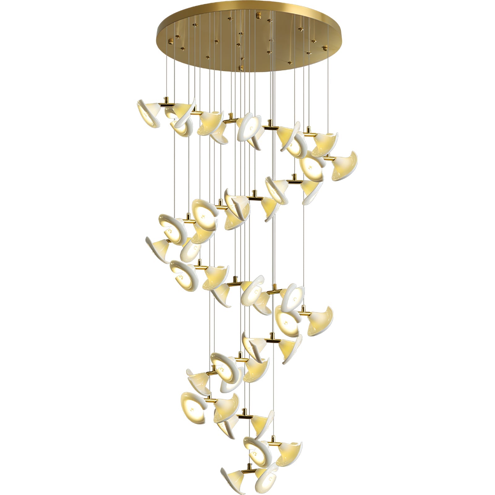 Ernoreth Art-Deco-Keramik-Kronleuchter-Letslighting