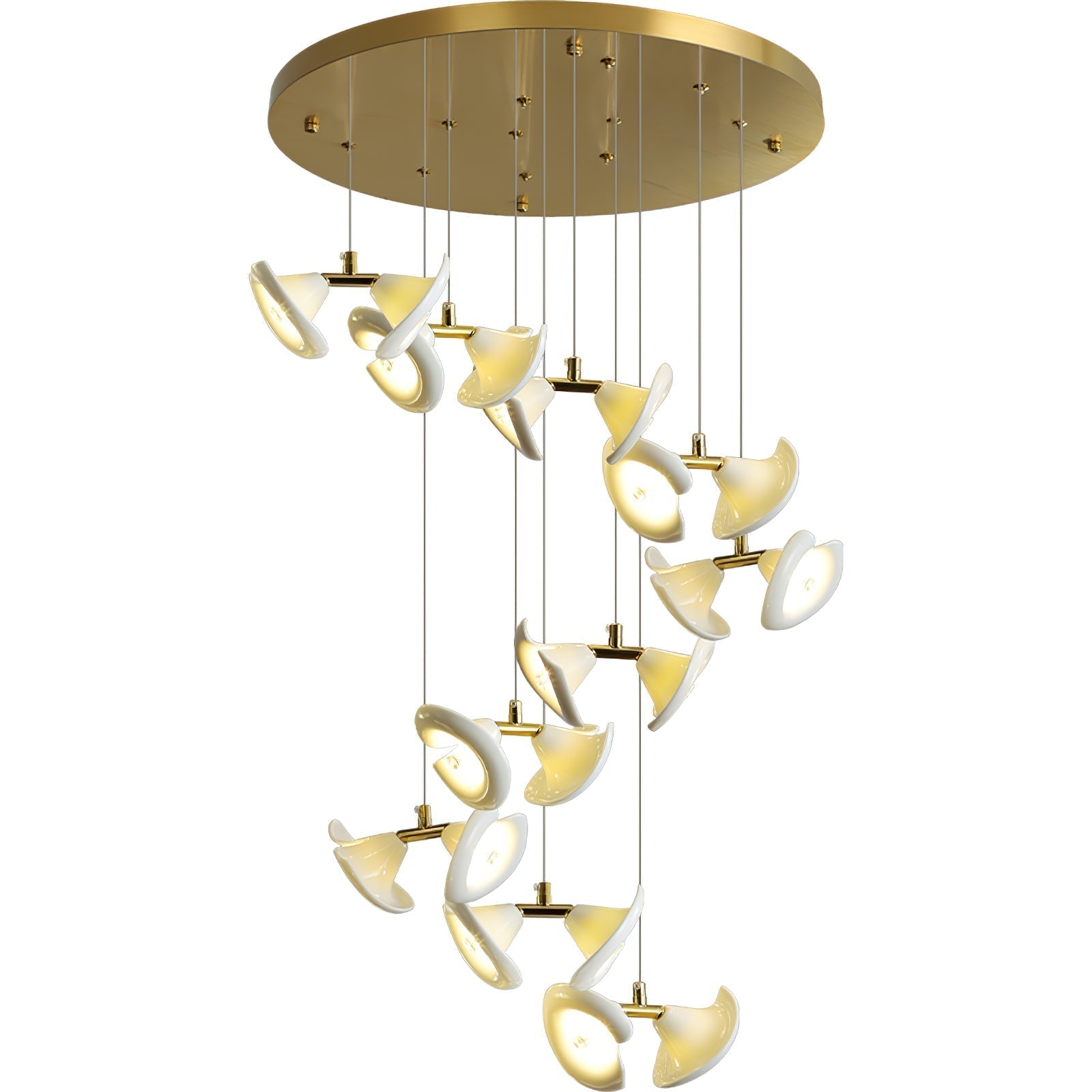 Ernoreth Art-Deco-Keramik-Kronleuchter-Letslighting