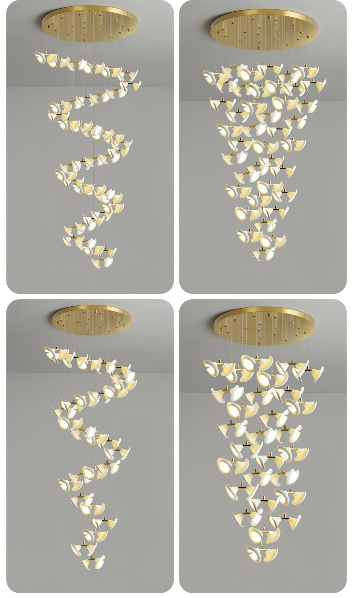 Ernoreth Art-Deco-Keramik-Kronleuchter-Letslighting