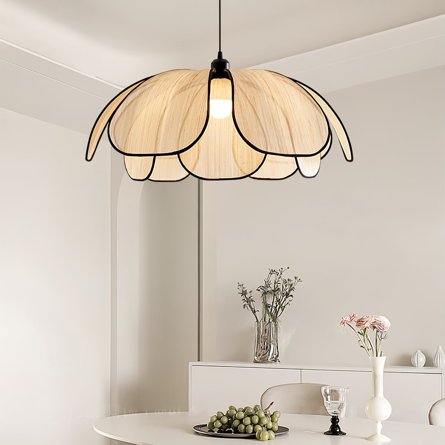 Elthaus Blütenblatt Faser Pendelleuchte-Letslighting
