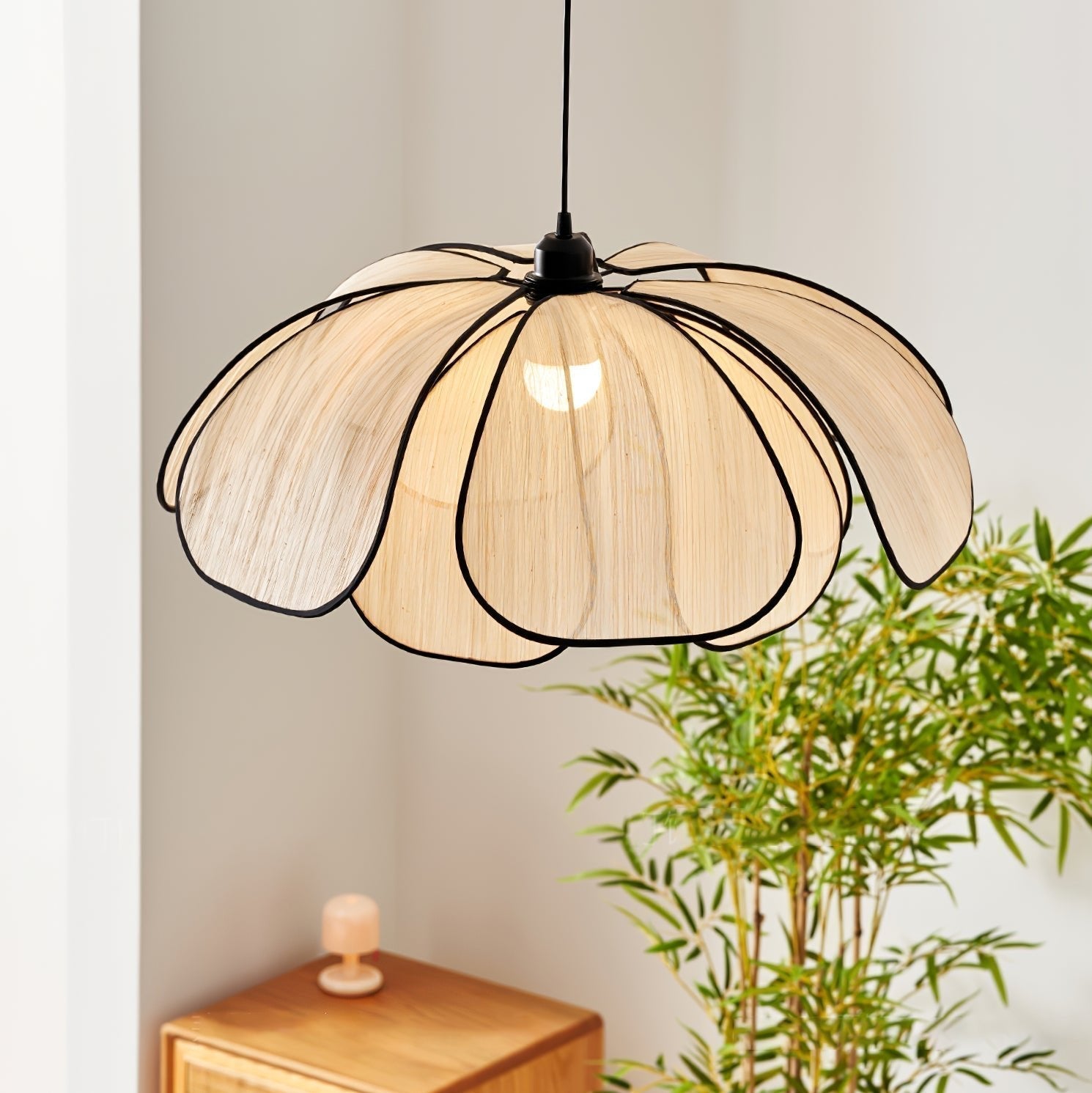 Elthaus Blütenblatt Faser Pendelleuchte-Letslighting