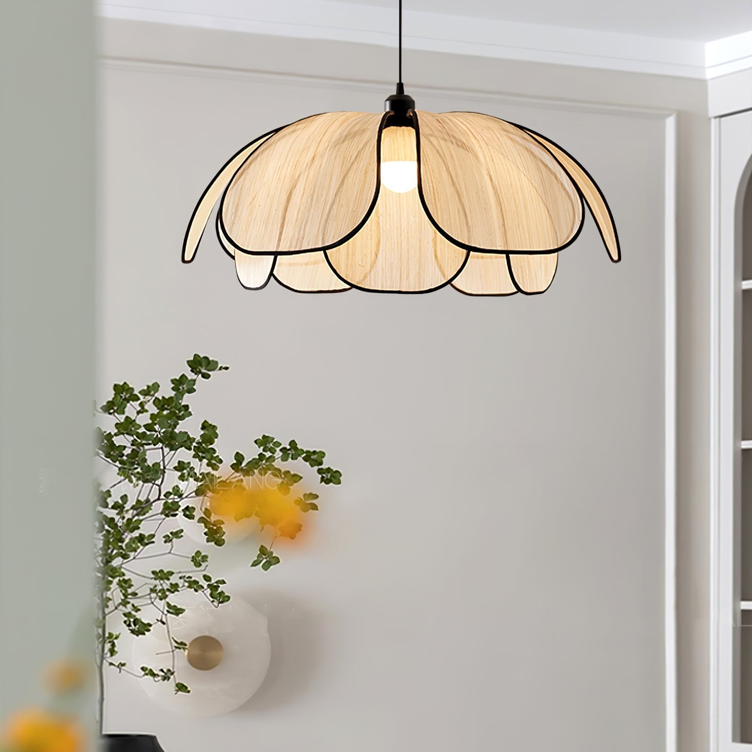 Elthaus Blütenblatt Faser Pendelleuchte-Letslighting