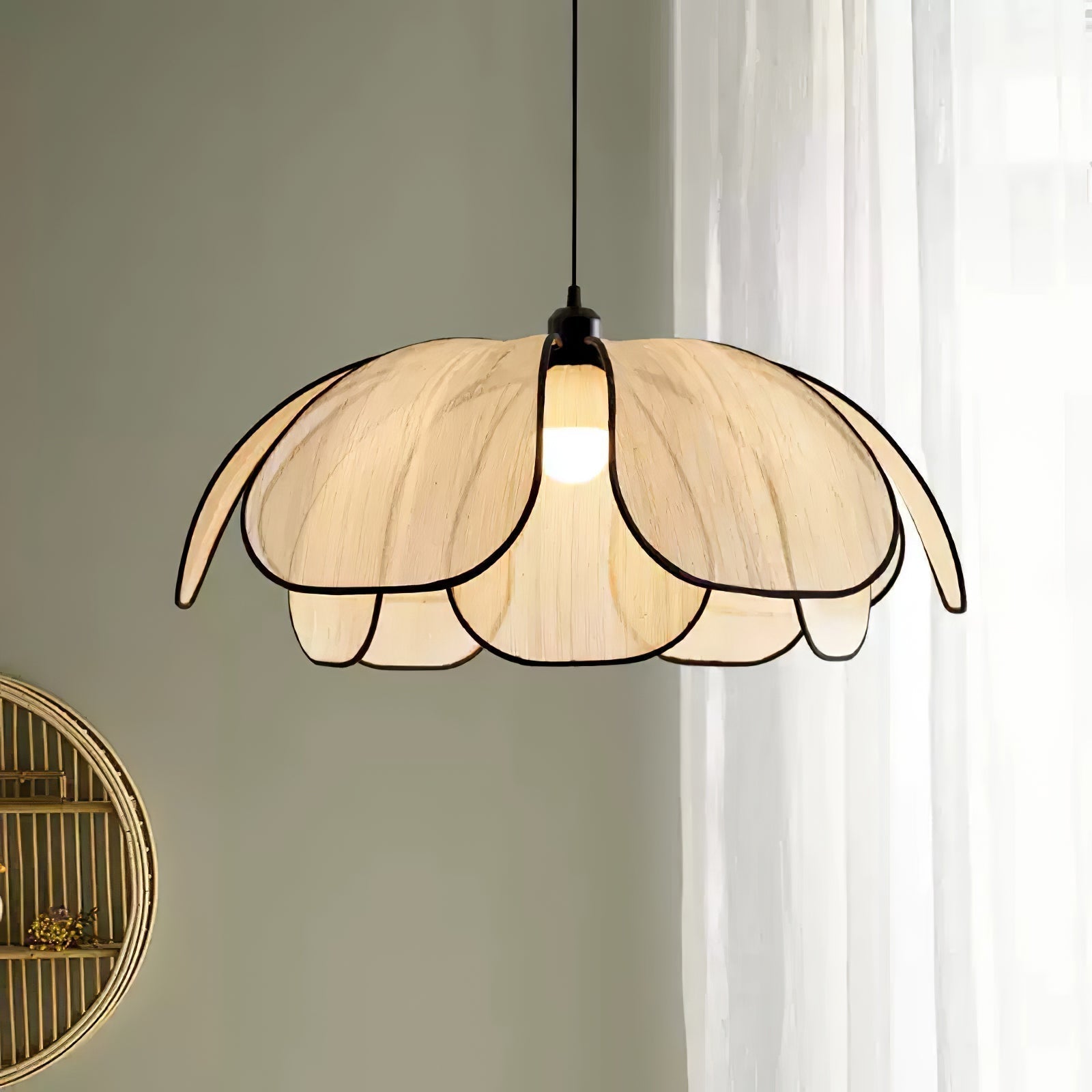 Elthaus Blütenblatt Faser Pendelleuchte-Letslighting