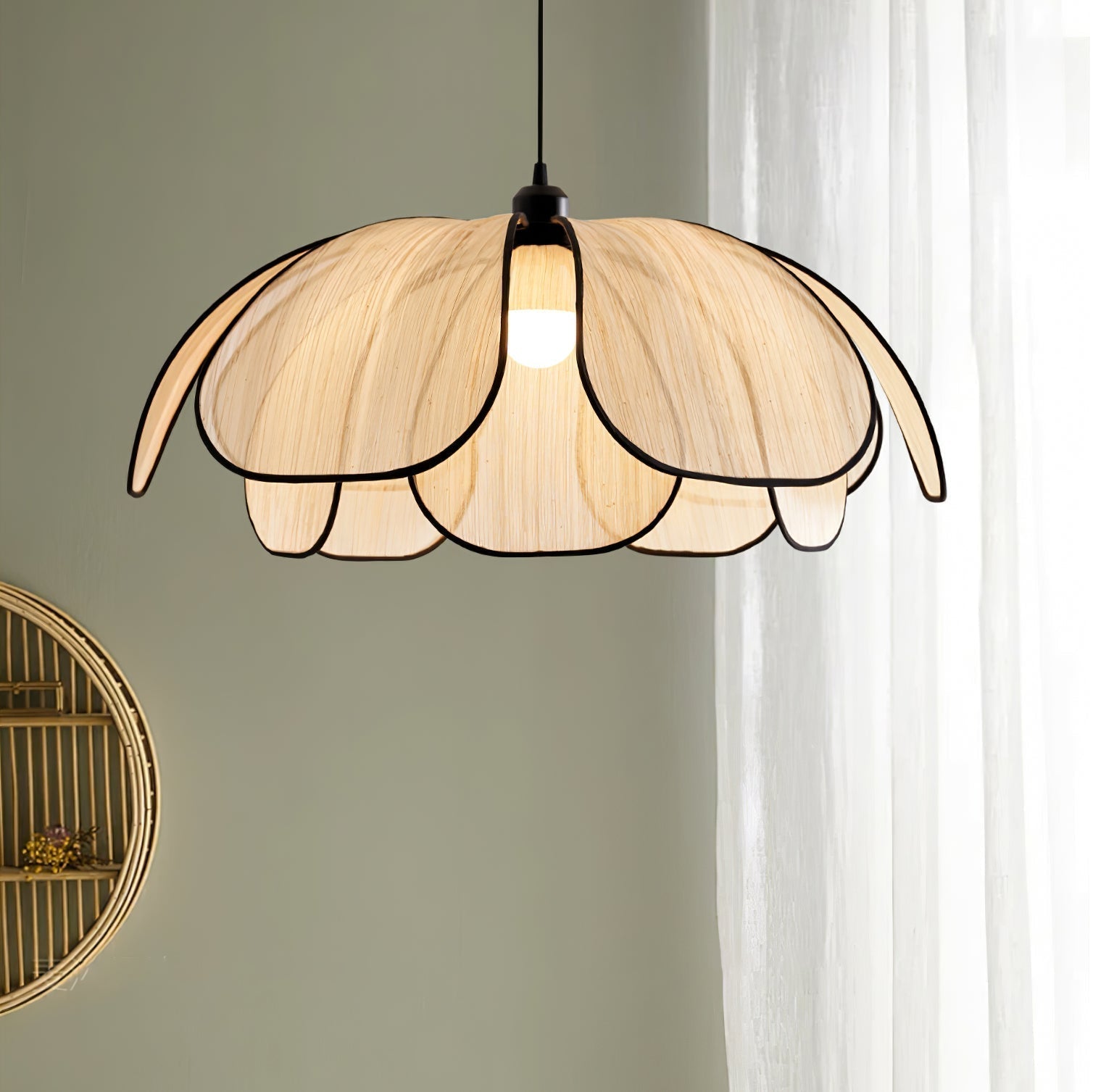 Elthaus Blütenblatt Faser Pendelleuchte-Letslighting