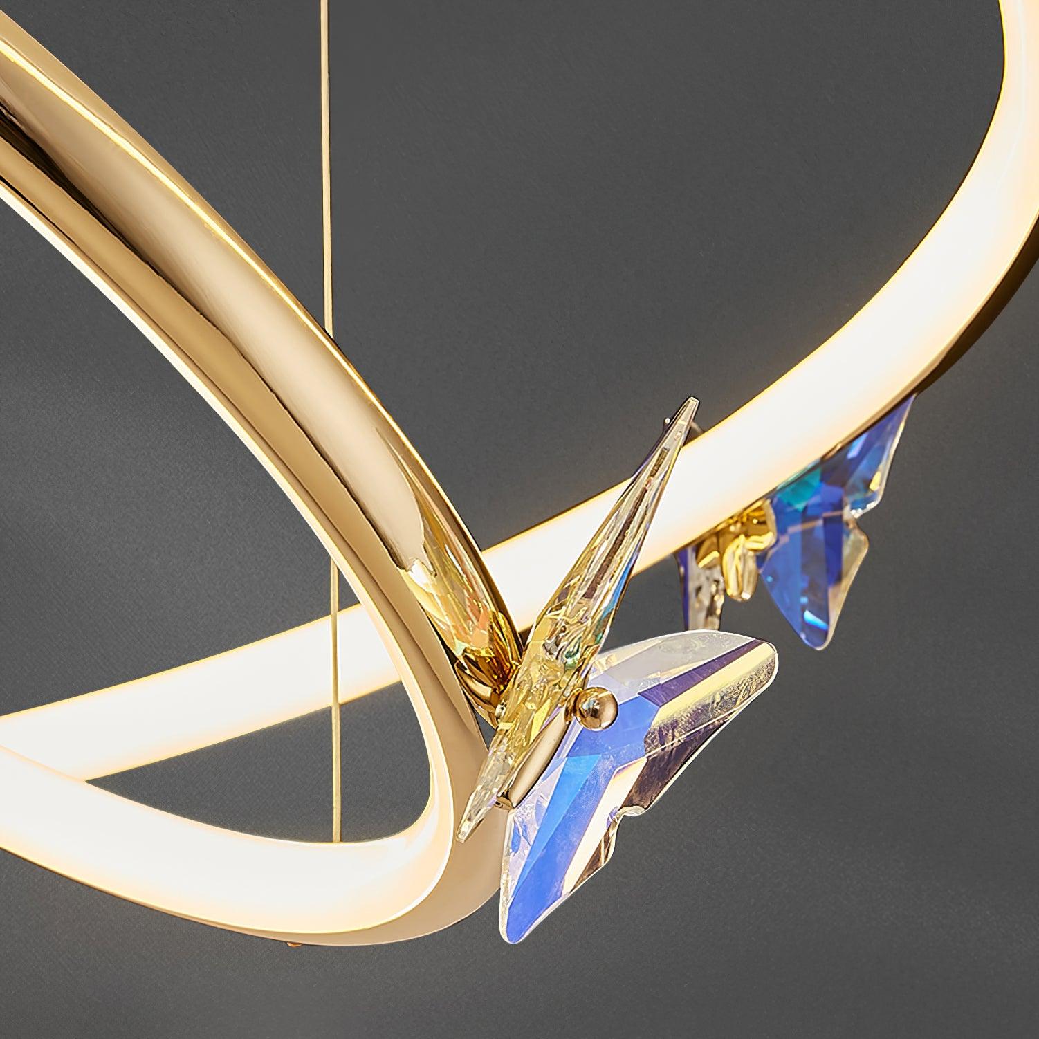 Lustra Kronleuchter Schmetterling Kristall Ring Elegant-Letslighting