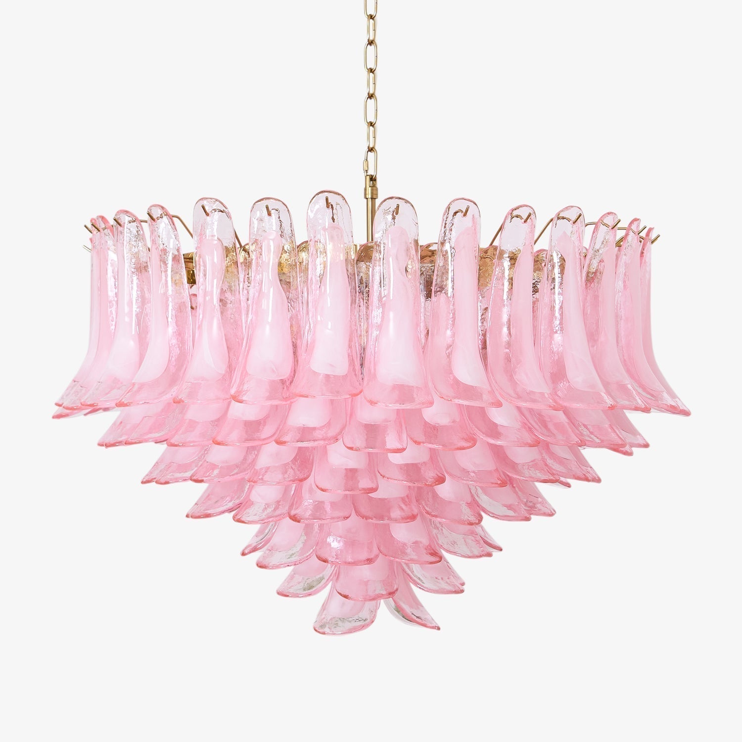 Aurora Chandelier Blush Pink Murano Glass Petals Elegant - Neutralighting
