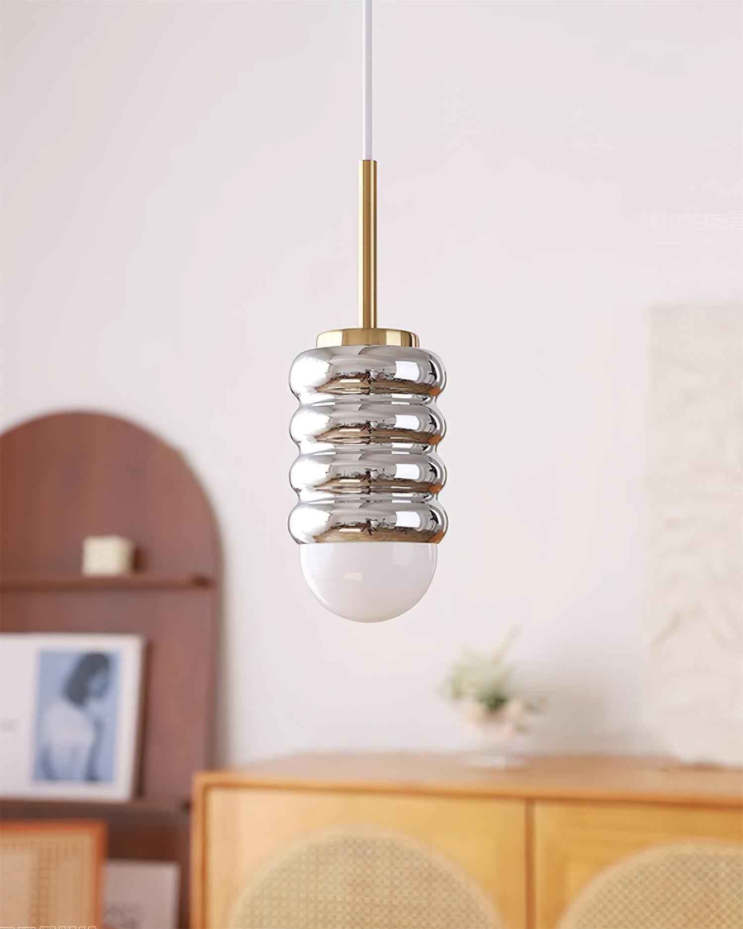 Pendelleuchte Gerippte Keramik Midcentury-Letslighting