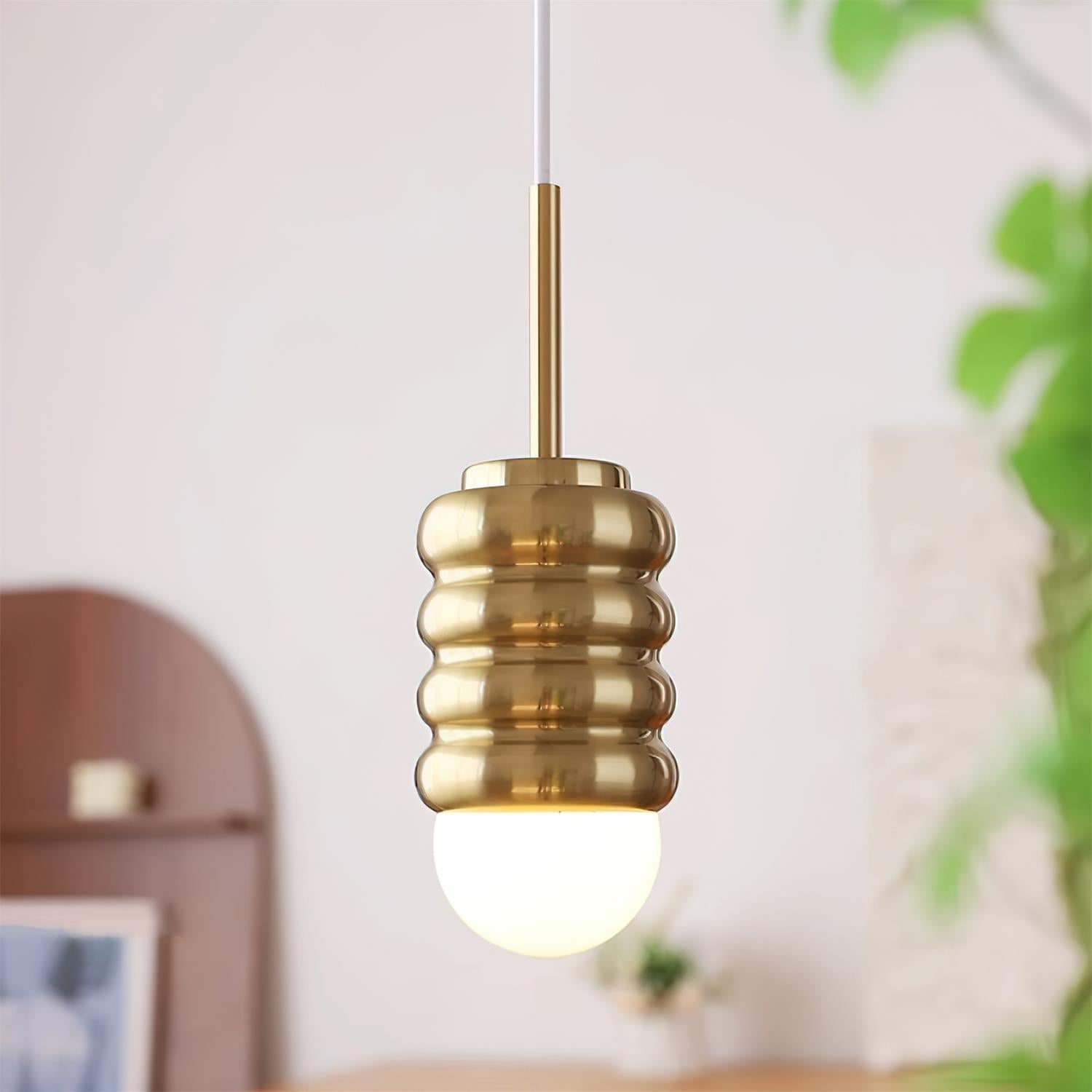 Pendelleuchte Gerippte Keramik Midcentury-Letslighting