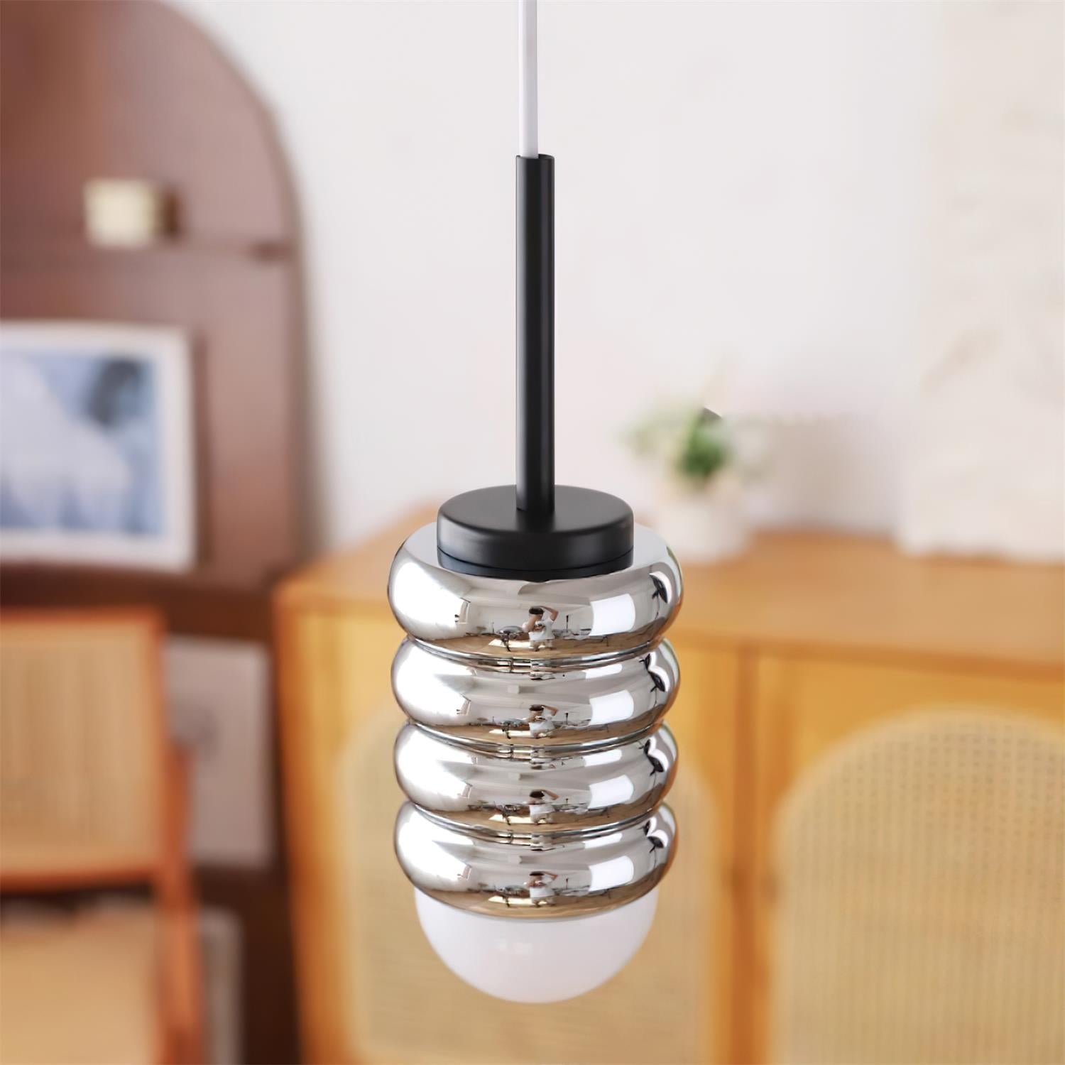 Pendelleuchte Gerippte Keramik Midcentury-Letslighting