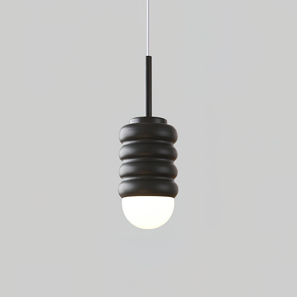 Pendelleuchte Gerippte Keramik Midcentury-Letslighting