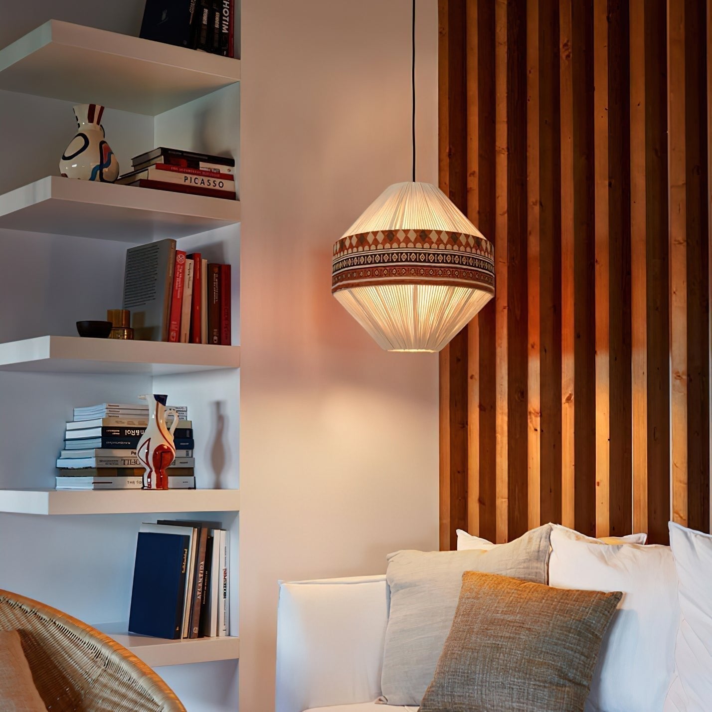 Calyce Stoff Gemütlich Pendelleuchte Lampe-Letslighting