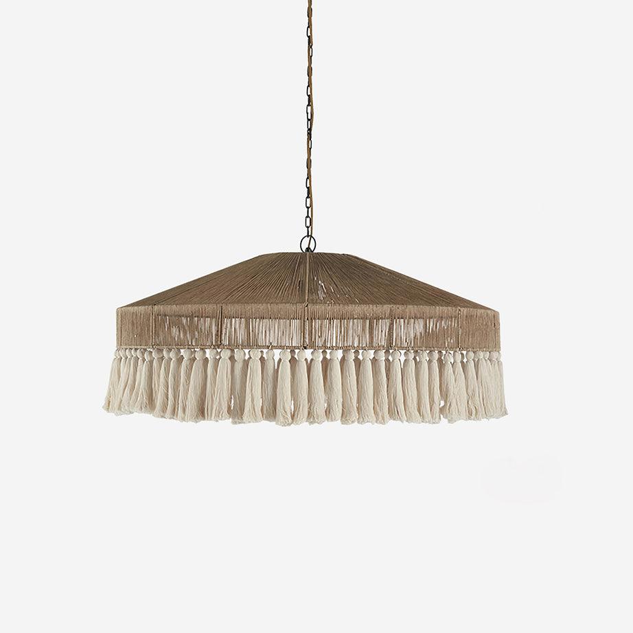 Duvia Kronleuchter Boho Quaste Naturfaser Pendelleuchte-Letslighting