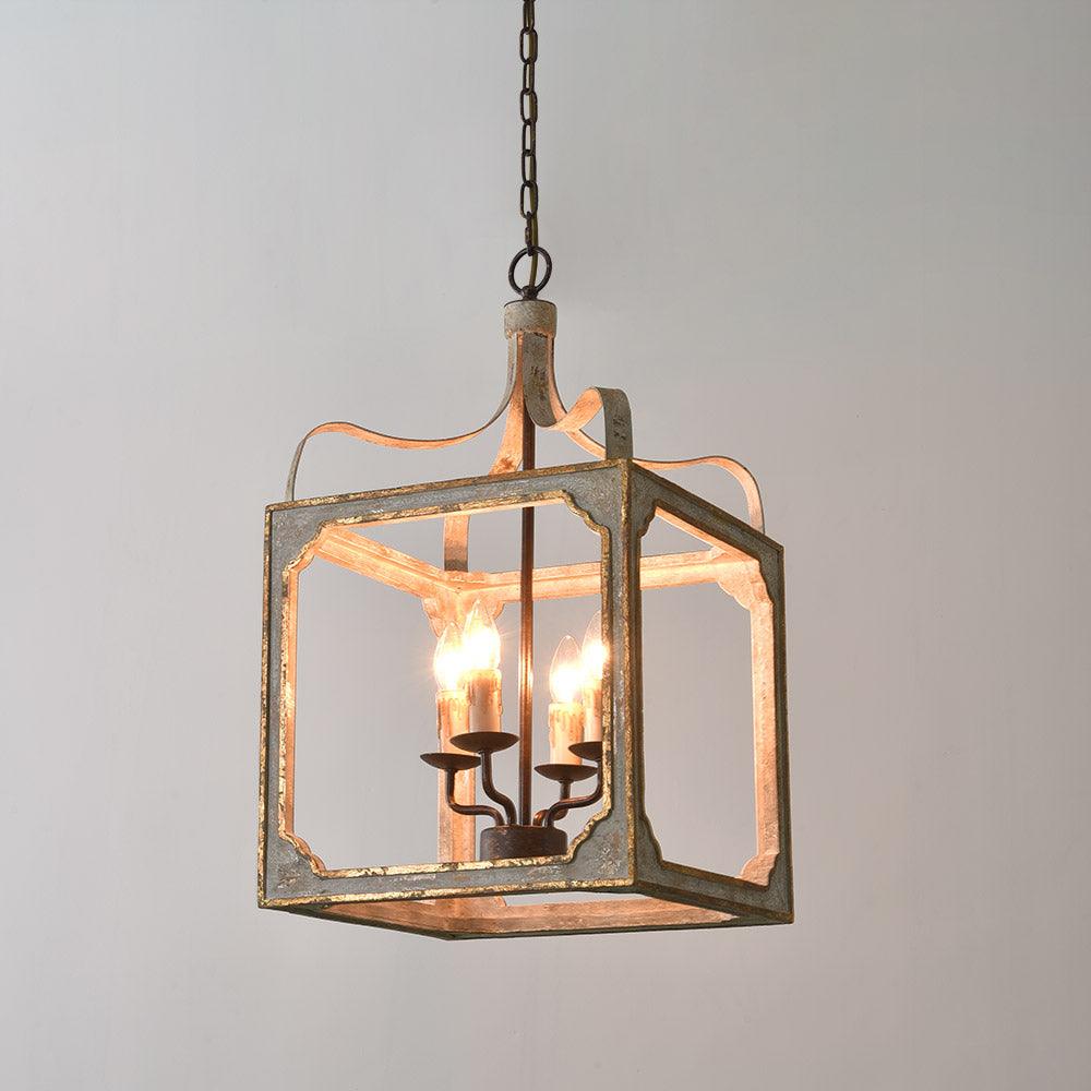 Lustra Kronleuchter Rustikal Würfel Vintage Rahmen-Letslighting
