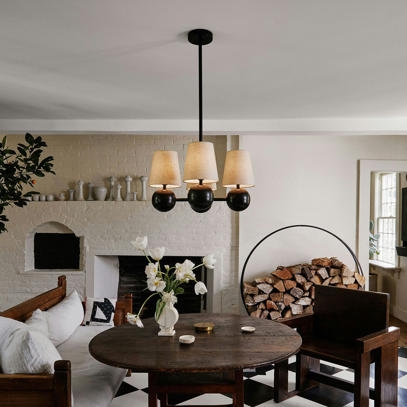 Aevuvyj Premium Elegance Brass Fabric Metal Chandelier - Letslighting