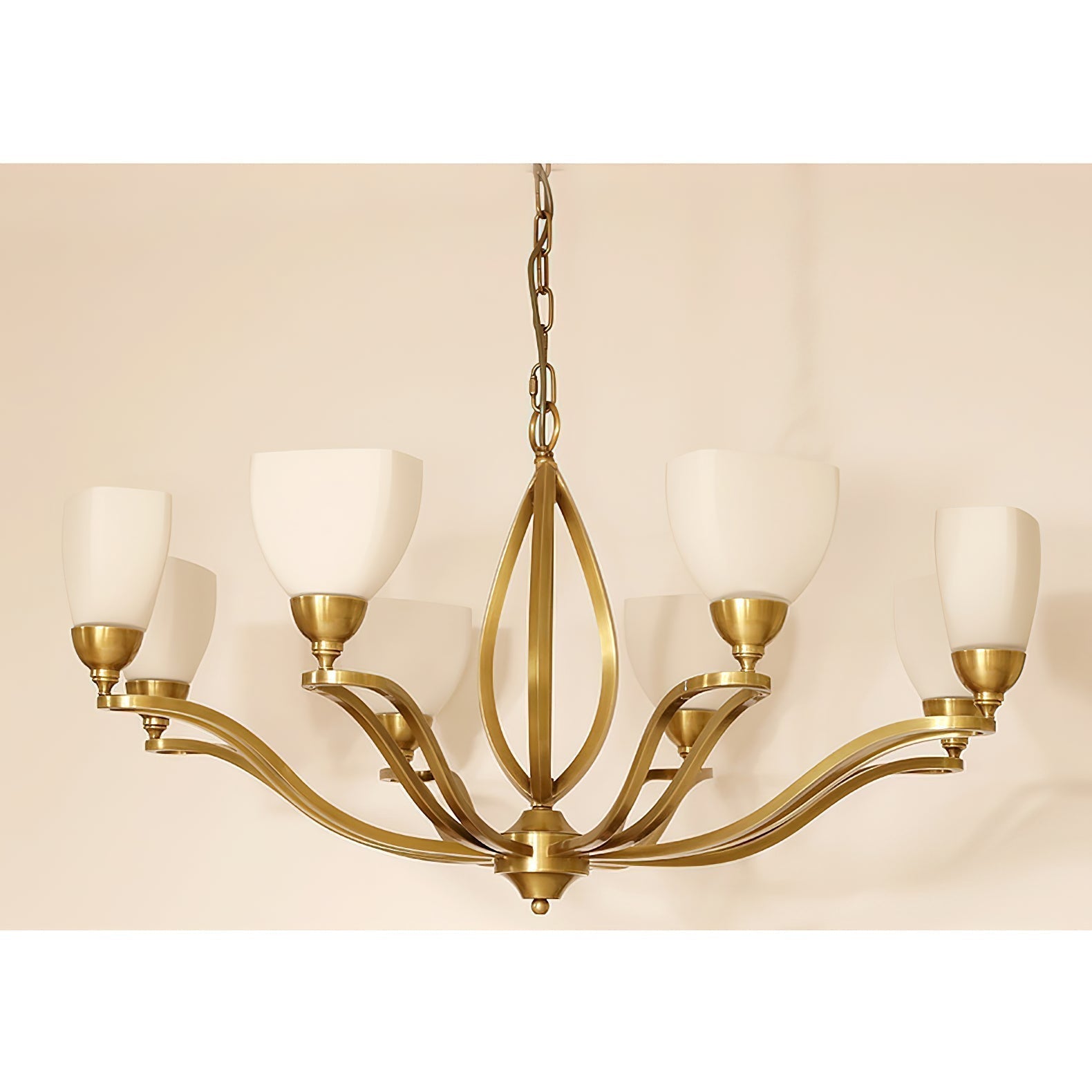 Dvaluvyj Postmoderner Luxus Messing-Glas-Kronleuchter-Letslighting
