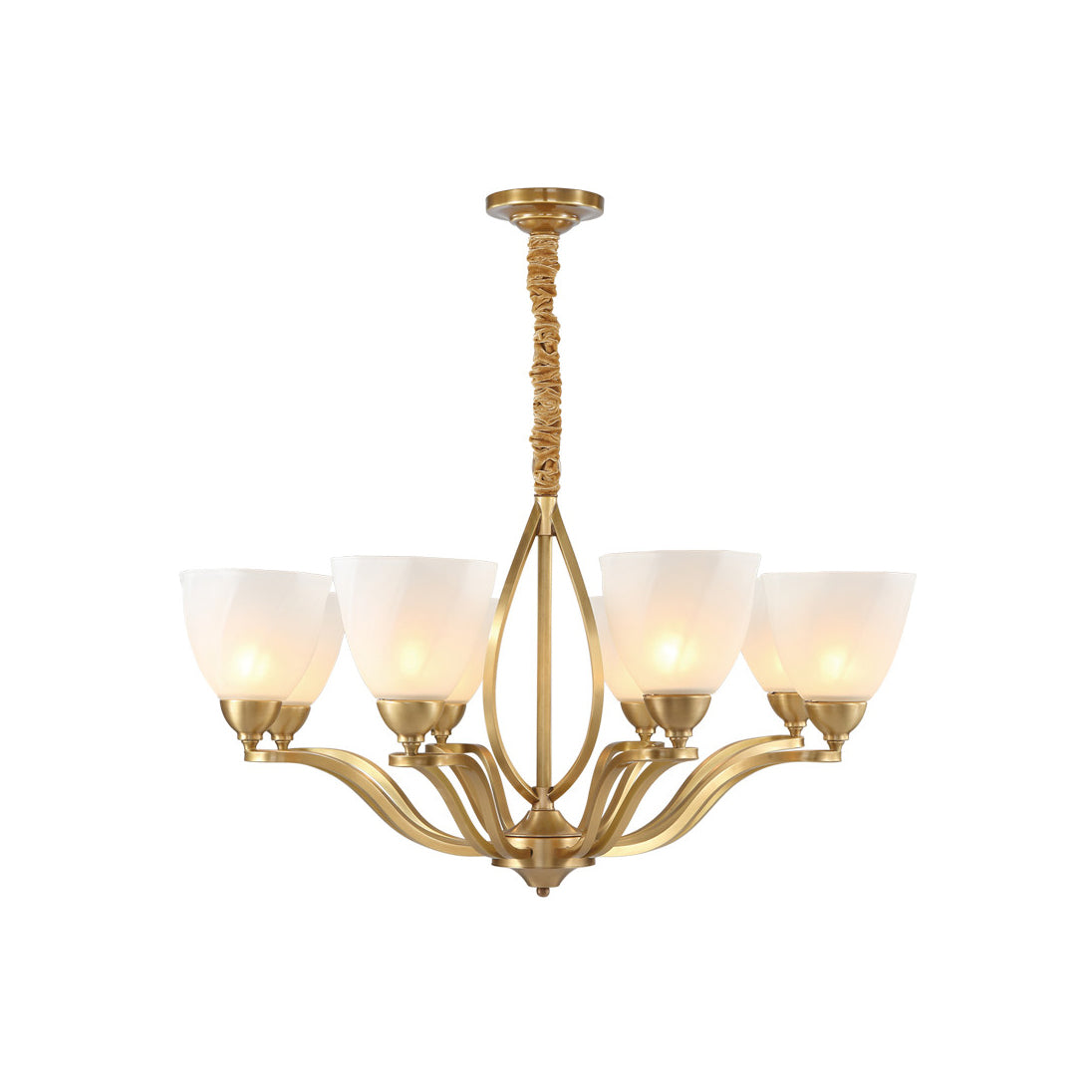 Dvaluvyj Postmoderner Luxus Messing-Glas-Kronleuchter-Letslighting