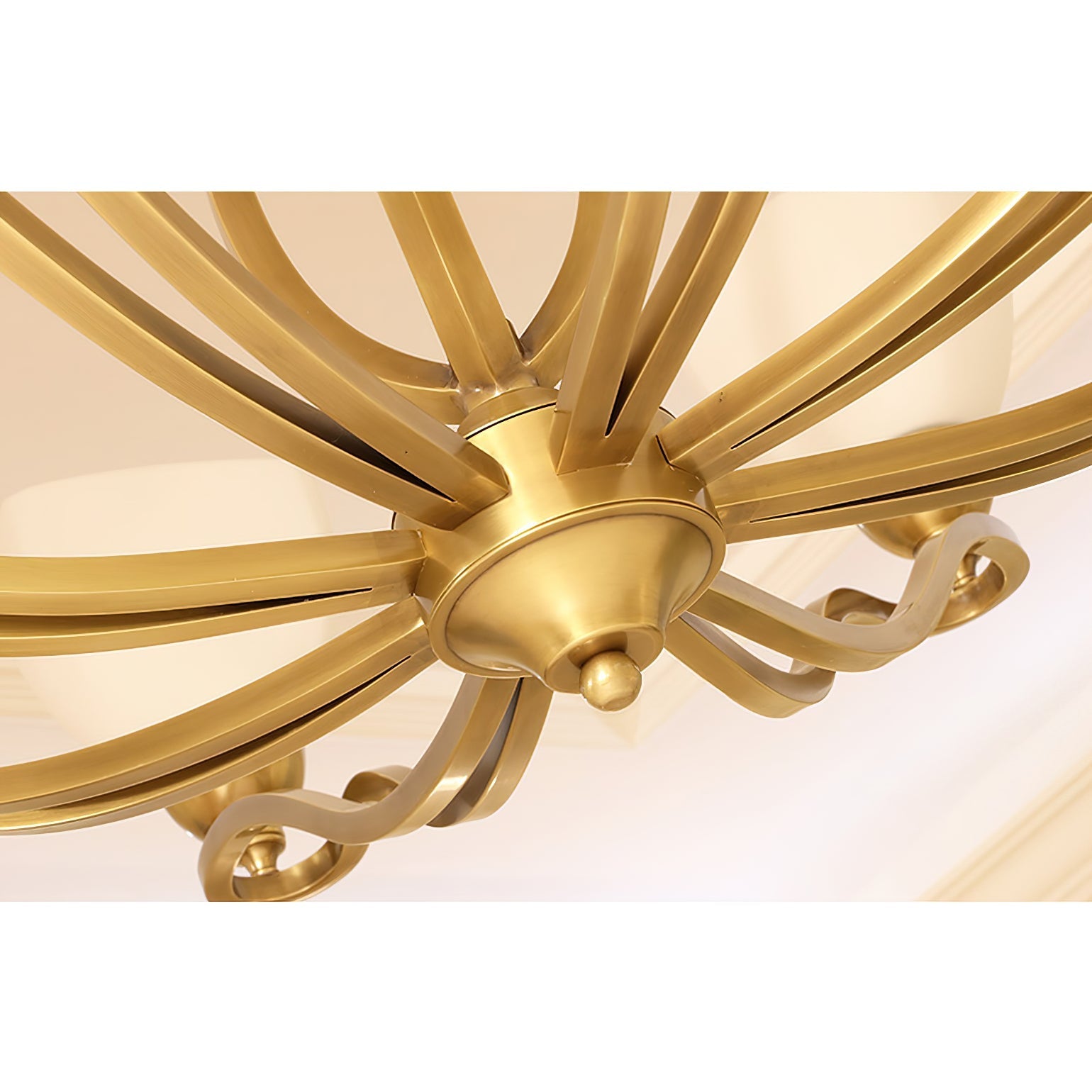 Dvaluvyj Postmoderner Luxus Messing-Glas-Kronleuchter-Letslighting