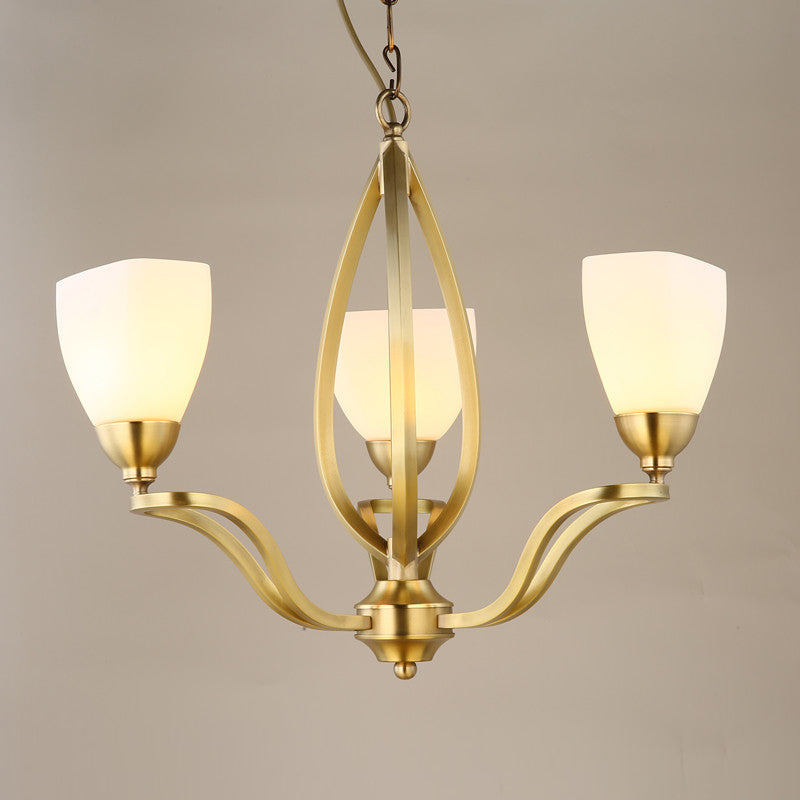 Dvaluvyj Postmoderner Luxus Messing-Glas-Kronleuchter-Letslighting