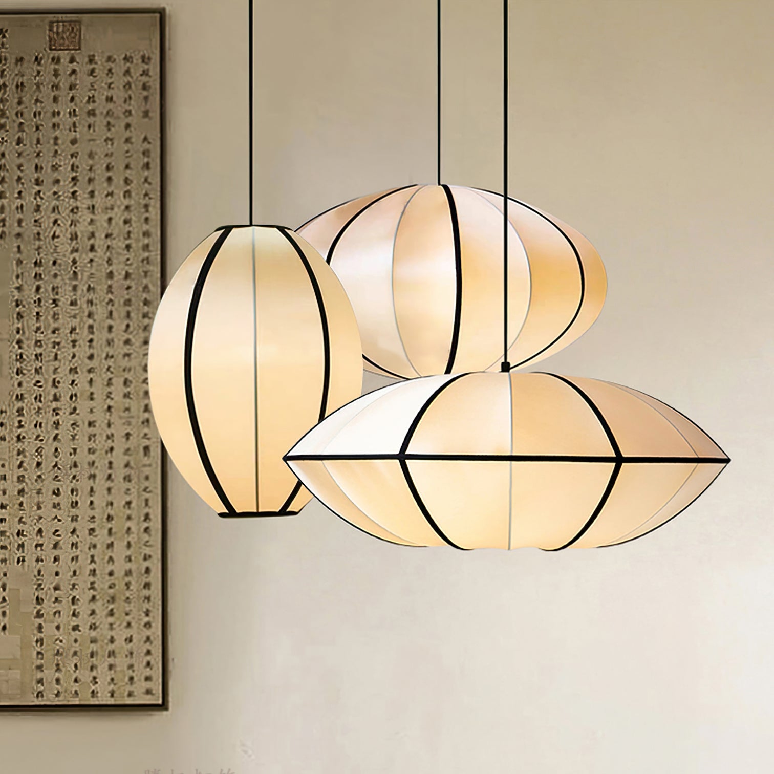 Daphne Modern Stoff Pendelleuchte Lampe-Letslighting