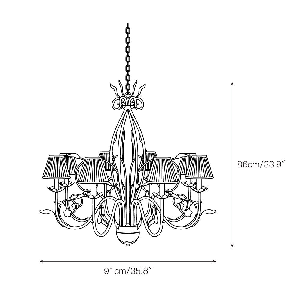 Gloruvyj Eleganter Messing-Stoff-Kronleuchter-Letslighting