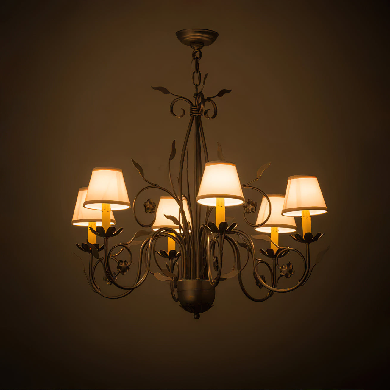 Gloruvyj Eleganter Messing-Stoff-Kronleuchter-Letslighting