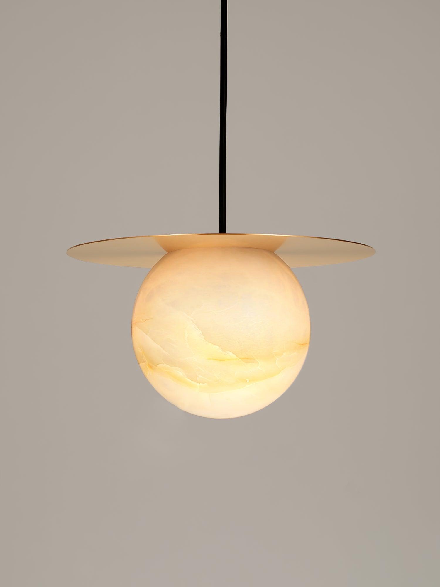 Nyvelyra Sphere Alabaster Pendant Light - Neutralighting