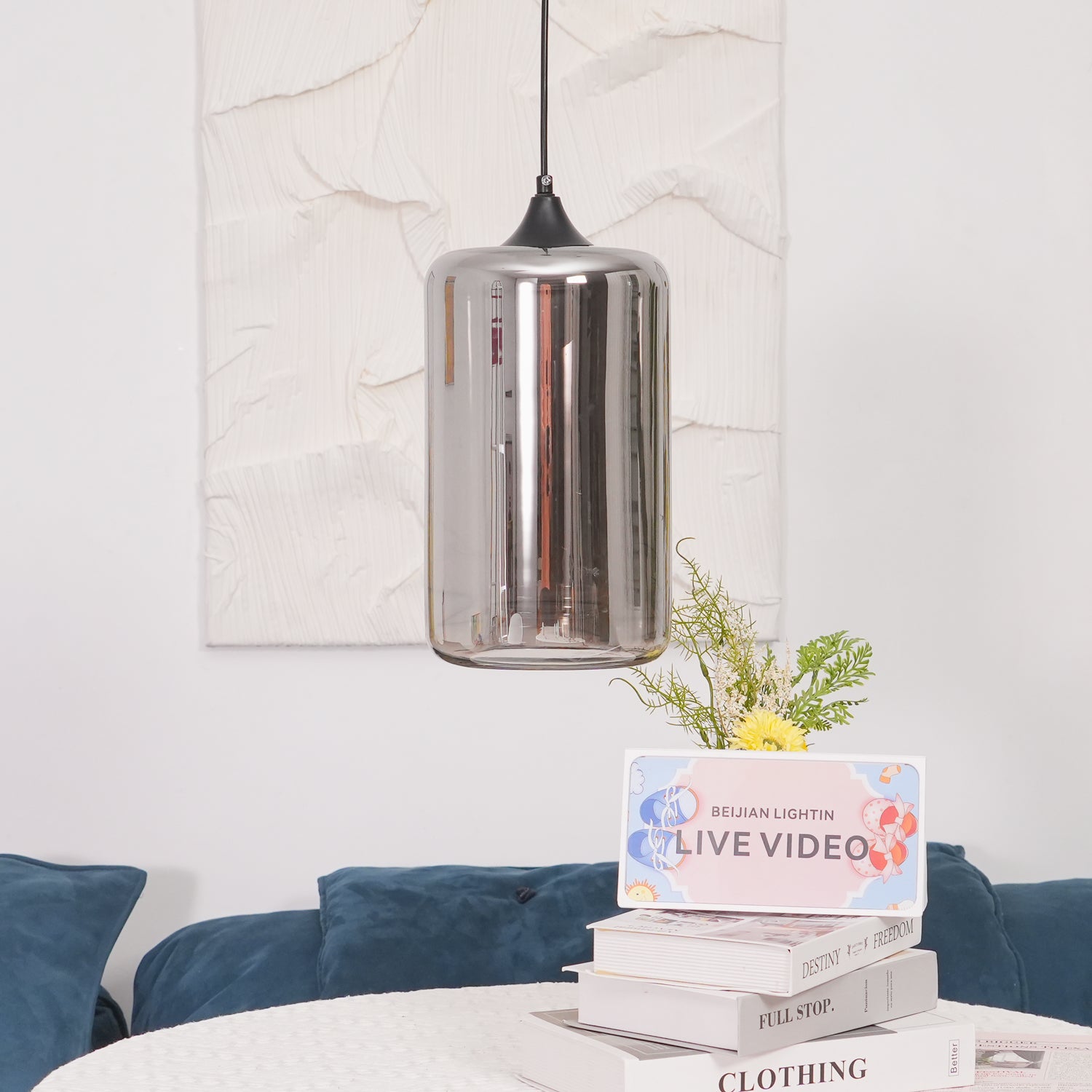 Mirelia Industrielle Pendelleuchte aus Glas-Letslighting