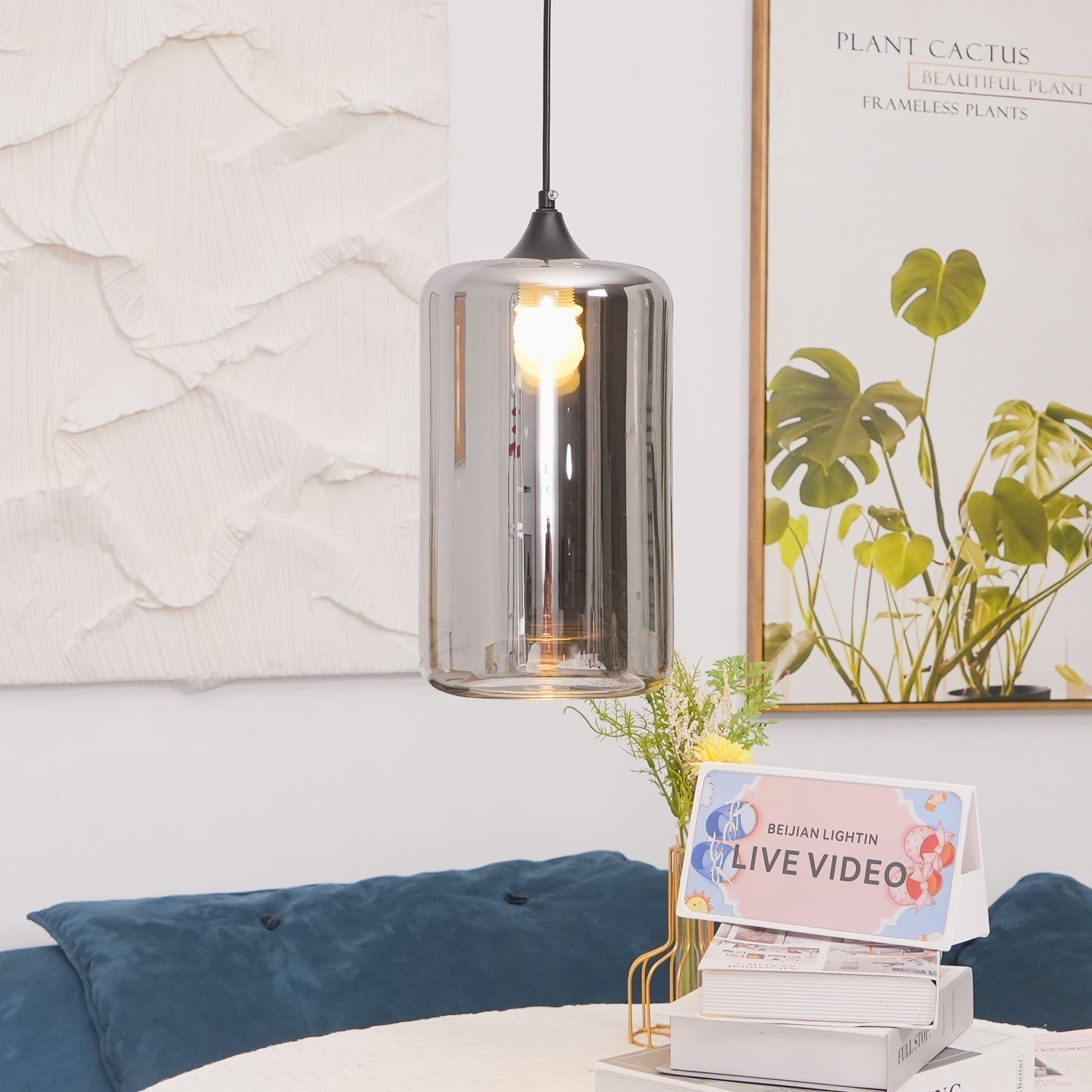Mirelia Industrielle Pendelleuchte aus Glas-Letslighting