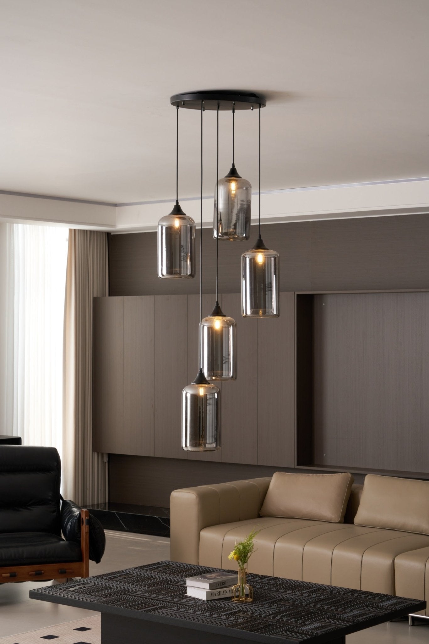 Mirelia Industrielle Pendelleuchte aus Glas-Letslighting