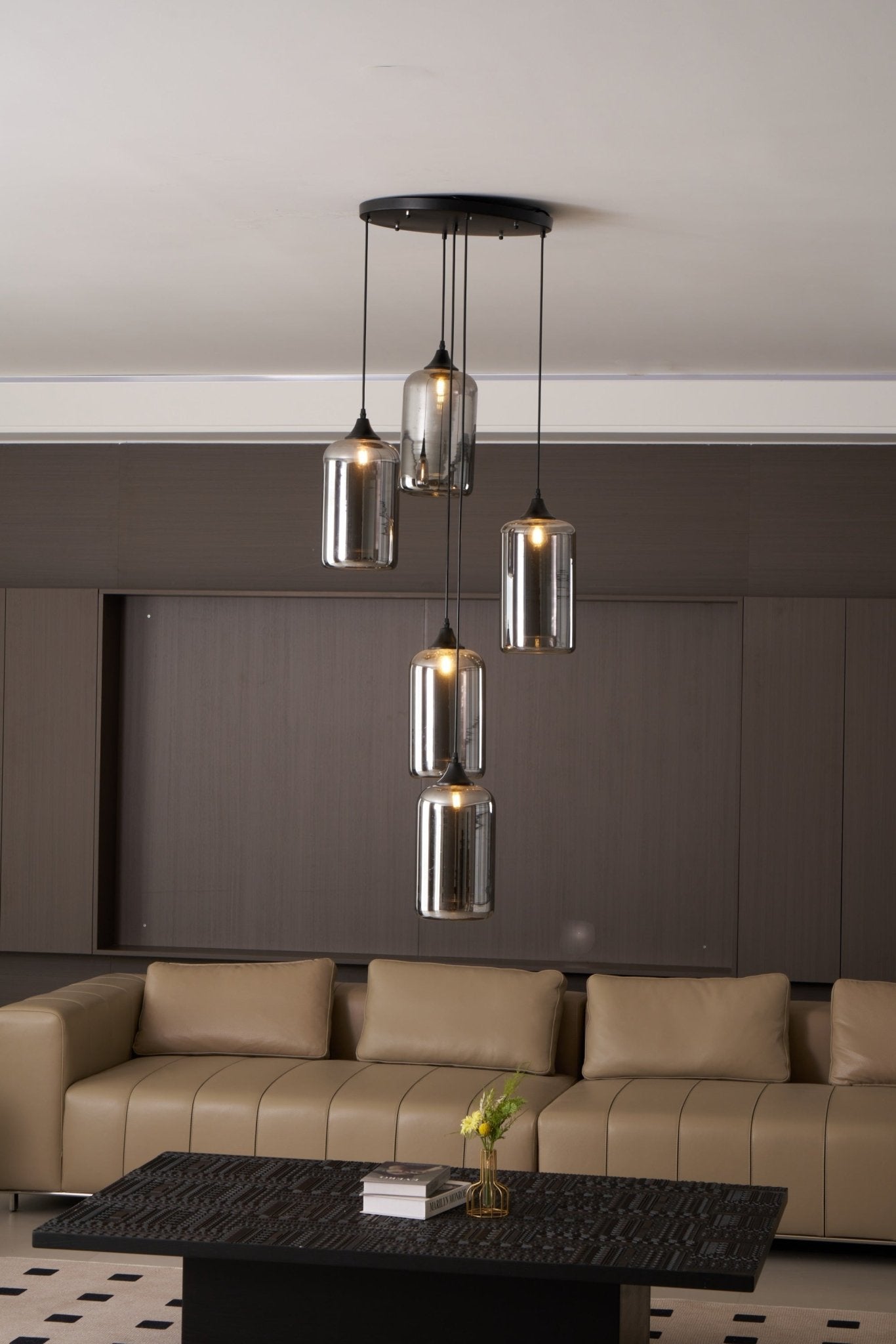 Mirelia Industrielle Pendelleuchte aus Glas-Letslighting