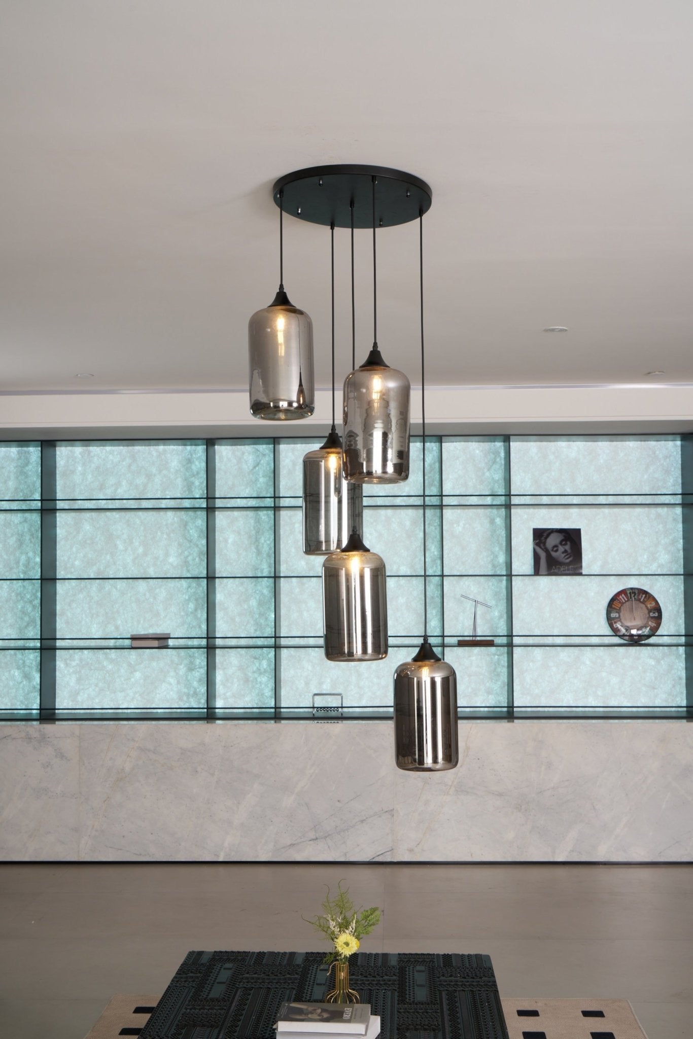 Mirelia Industrielle Pendelleuchte aus Glas-Letslighting