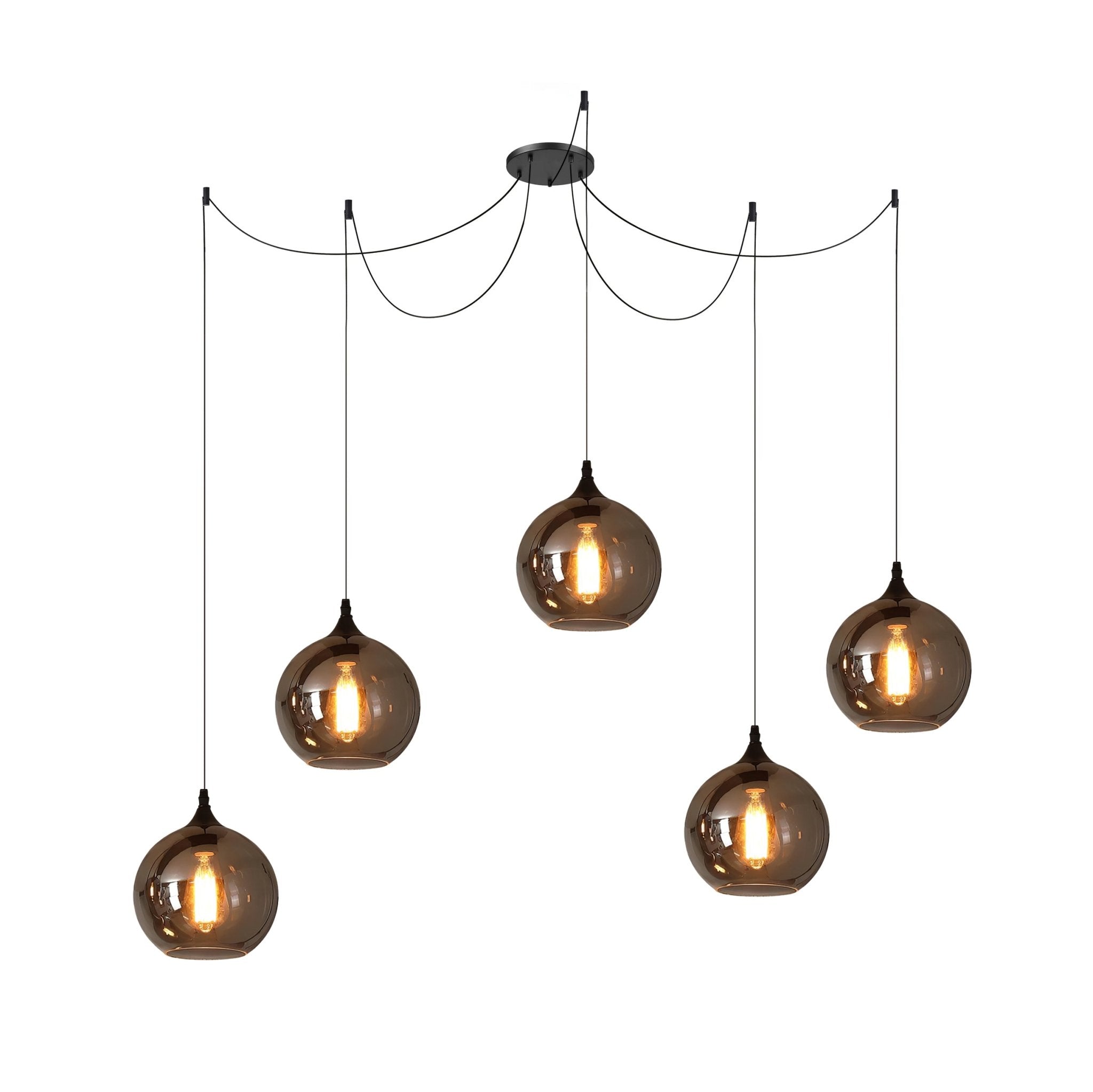 Mirelia Industrielle Pendelleuchte aus Glas-Letslighting