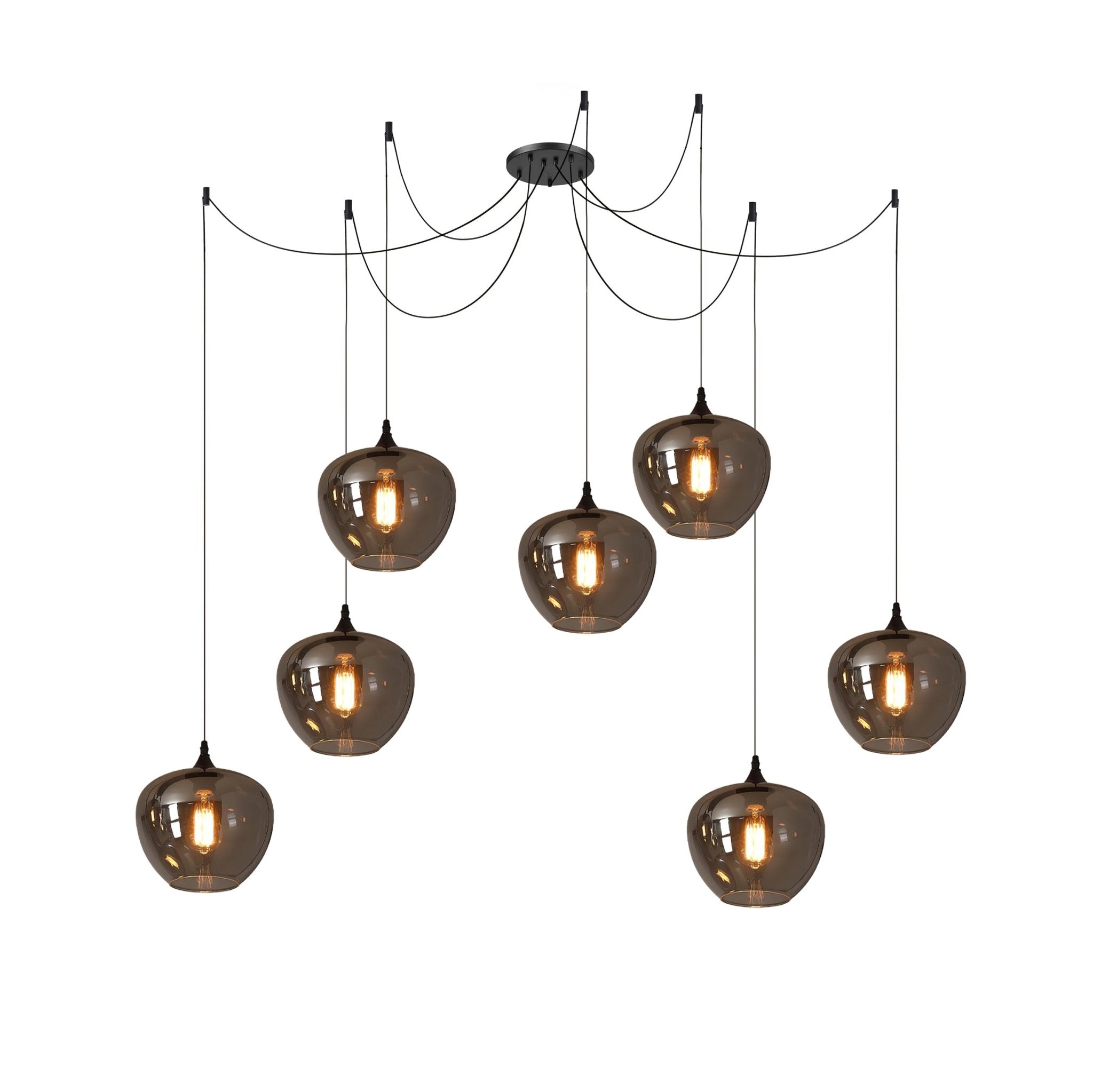 Mirelia Industrielle Pendelleuchte aus Glas-Letslighting