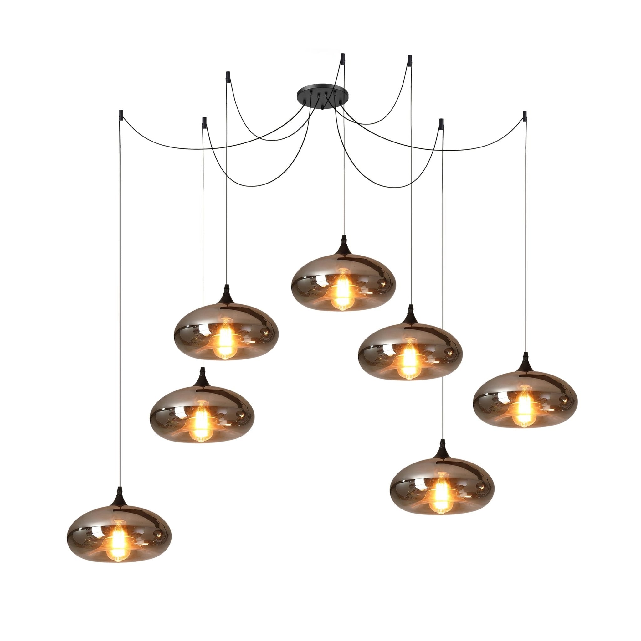 Mirelia Industrielle Pendelleuchte aus Glas-Letslighting