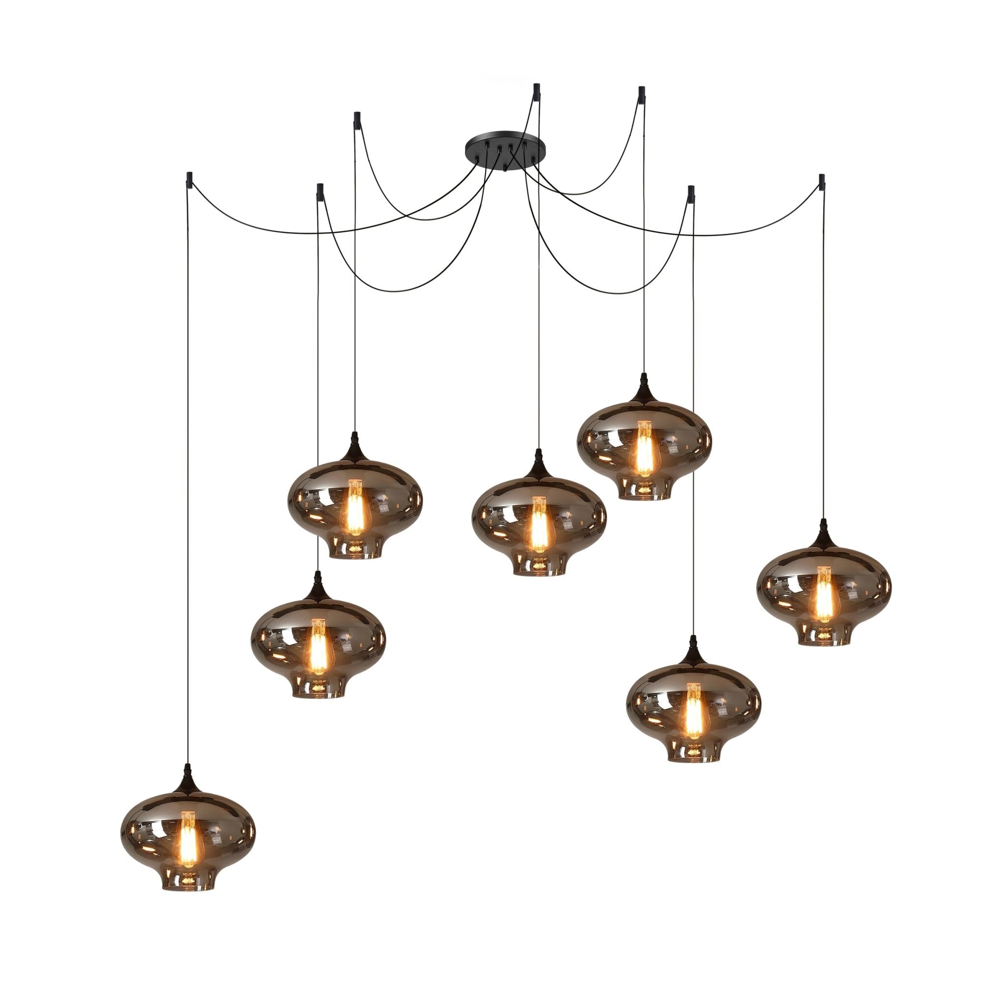 Mirelia Industrielle Pendelleuchte aus Glas-Letslighting