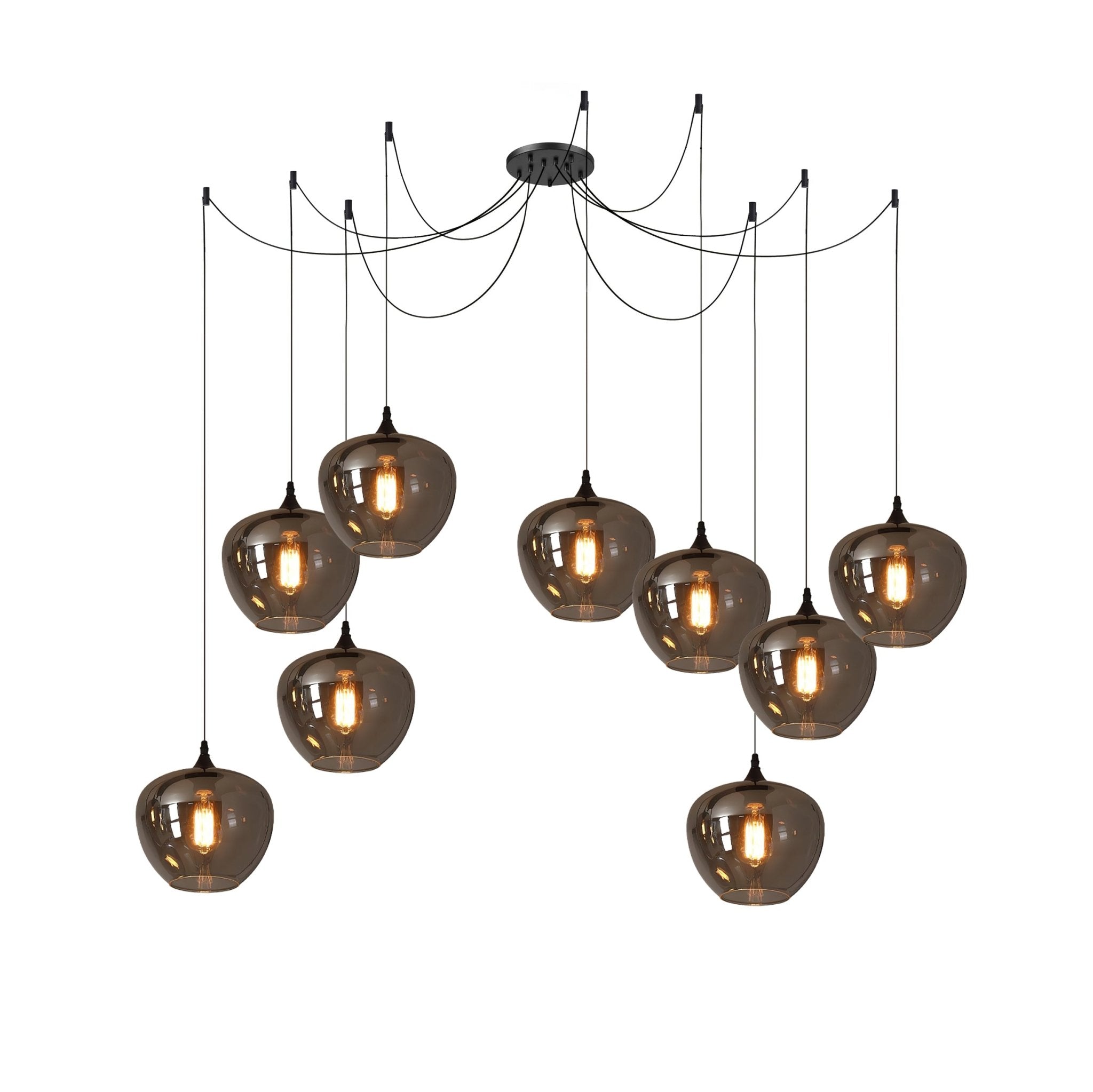 Mirelia Industrielle Pendelleuchte aus Glas-Letslighting