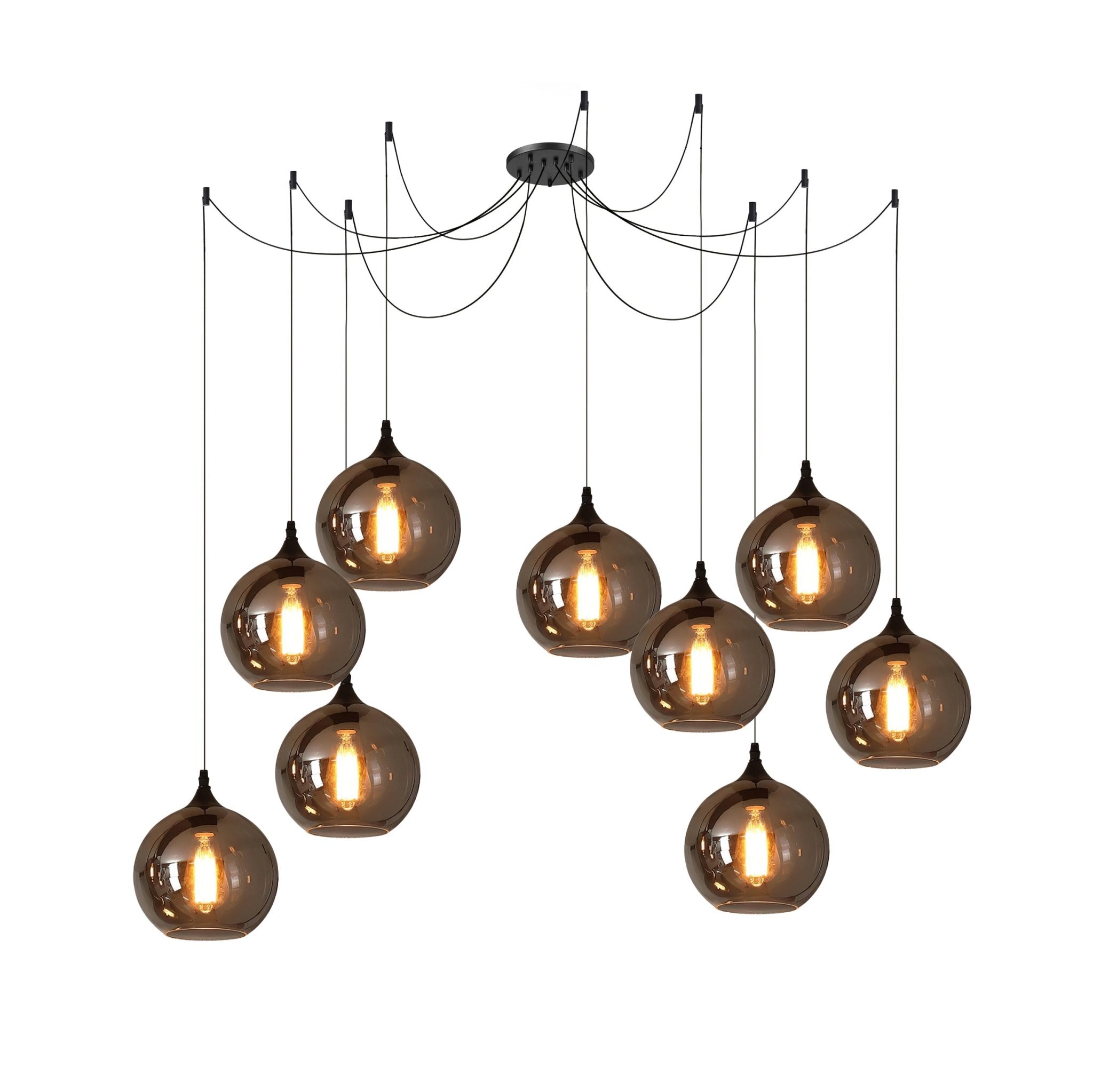 Mirelia Industrielle Pendelleuchte aus Glas-Letslighting
